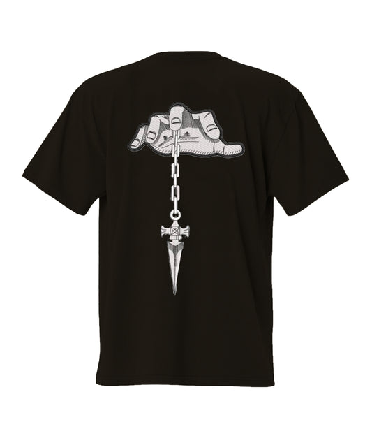 Judgment  chain  embroidery design Premium Oversized T-Shirt