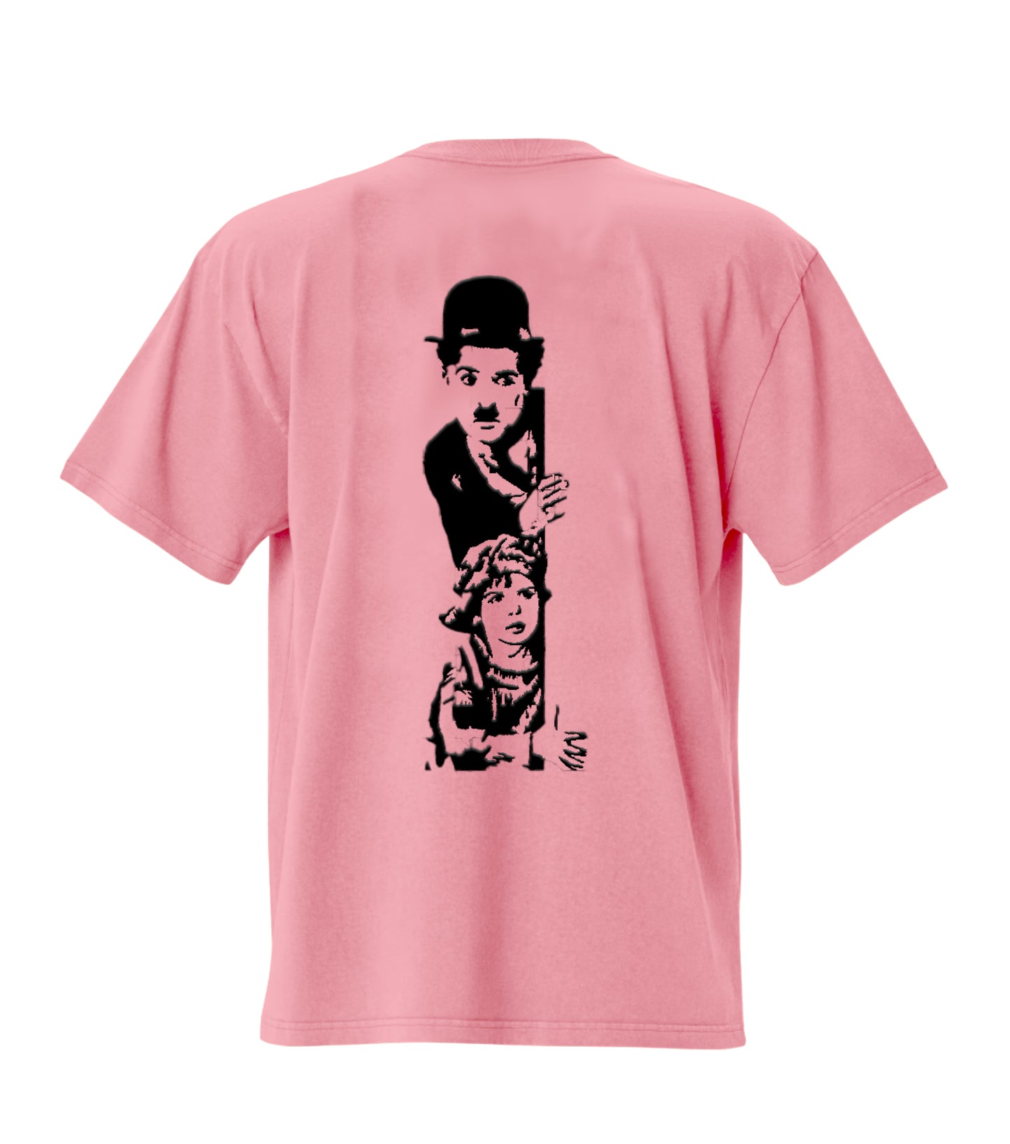 Charlie chaplin Premium embroidery design Oversized T-Shirt