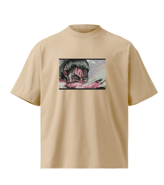 Eren Cuadro  embroidery design Premium Oversized T-Shirt