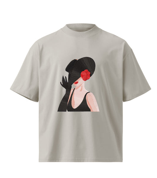 Lorraine Dell Woo  embroidery design Premium Oversized T-Shirt