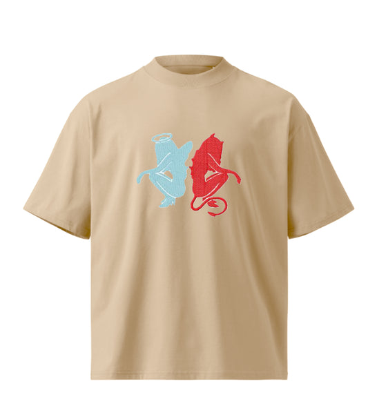 Antithesis embroidery design Premium Oversized T-Shirt