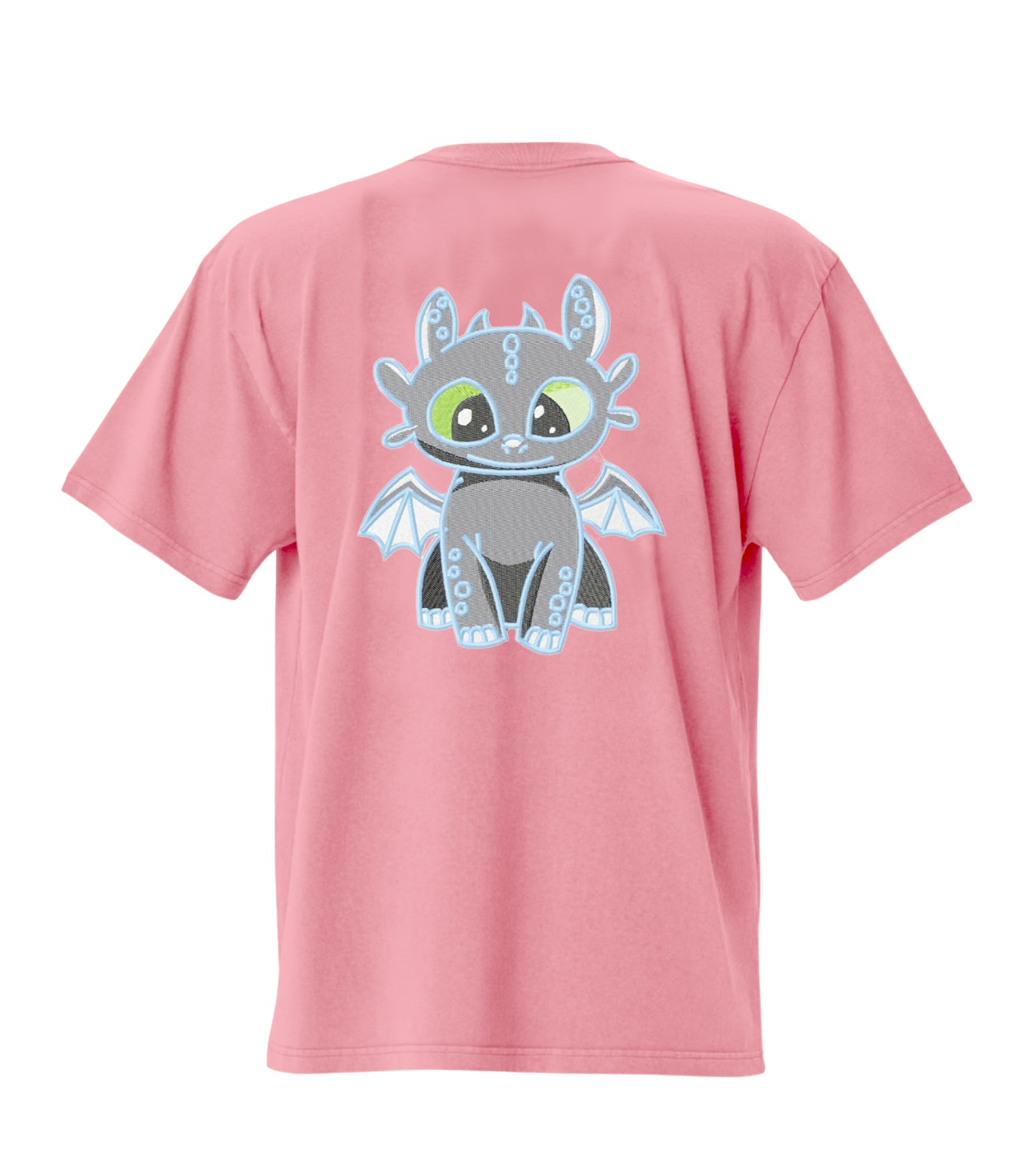 Baby Dragon Toothless Machine Embroidery Premium Oversized T-Shirt