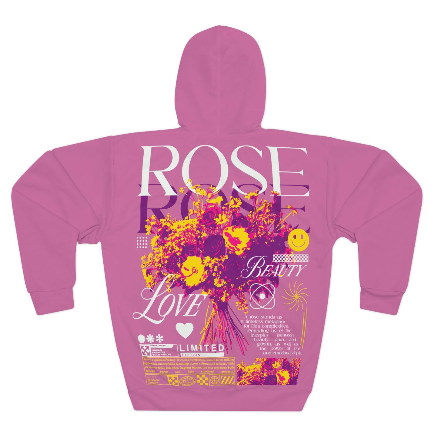 A2F Rose Flowers - Bold Urban Graffiti Aesthetic Hoodie