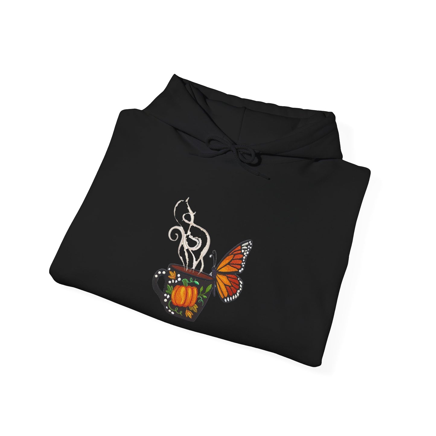 Coffee Break Butterfly Embroidery Design hoodie