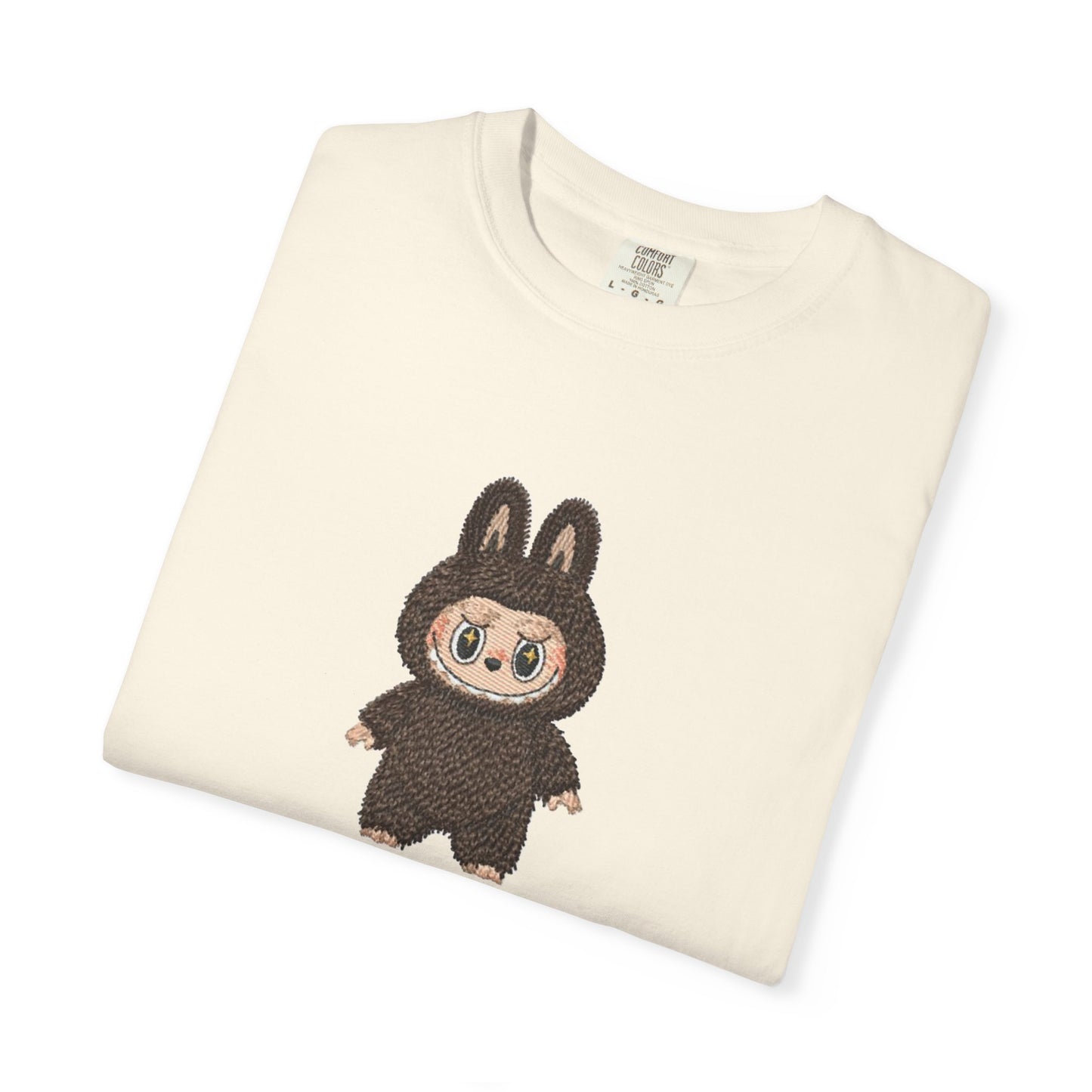Cute Bunny Character Embroidered T-Shirt – Oversized Premium Cotton