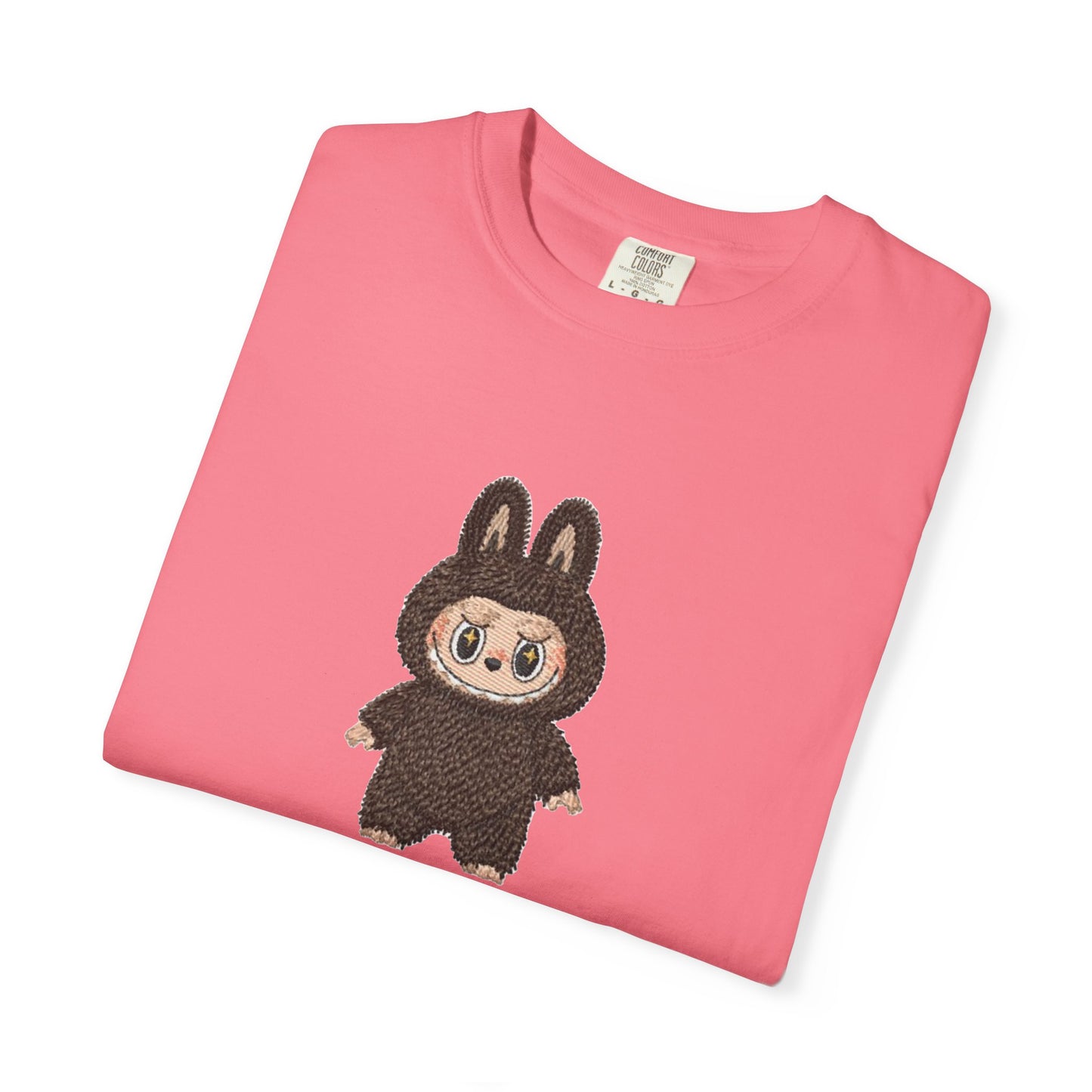 Cute Bunny Character Embroidered T-Shirt – Oversized Premium Cotton