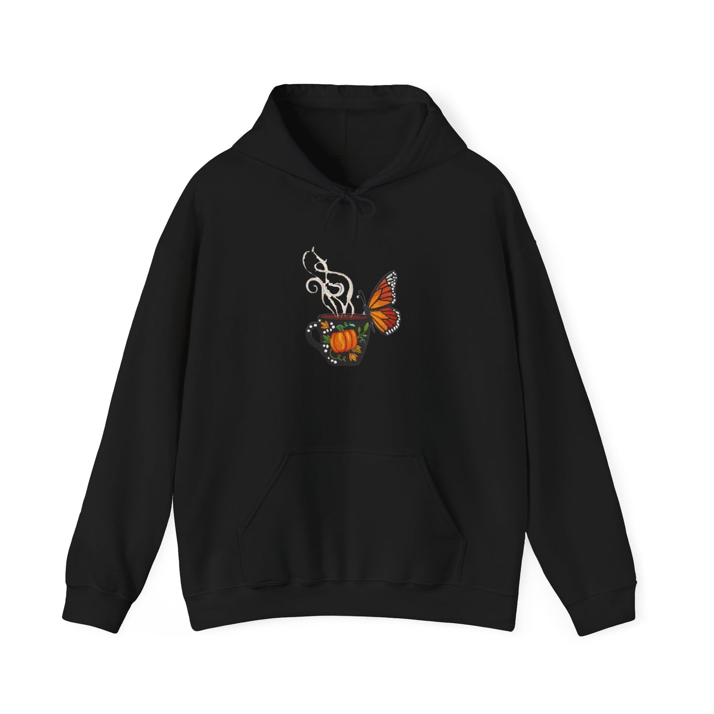 Coffee Break Butterfly Embroidery Design hoodie