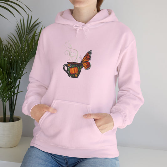 Coffee Break Butterfly Embroidery Design hoodie