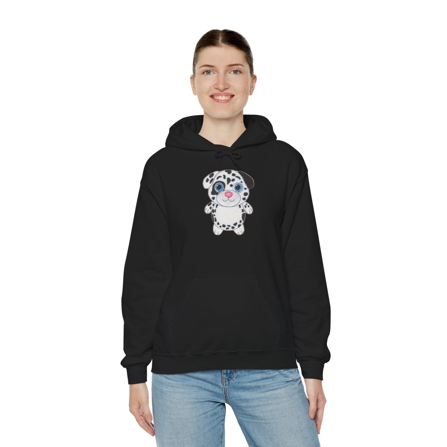 cartoon-style Dalmatian puppy Embroidery Design hoodie