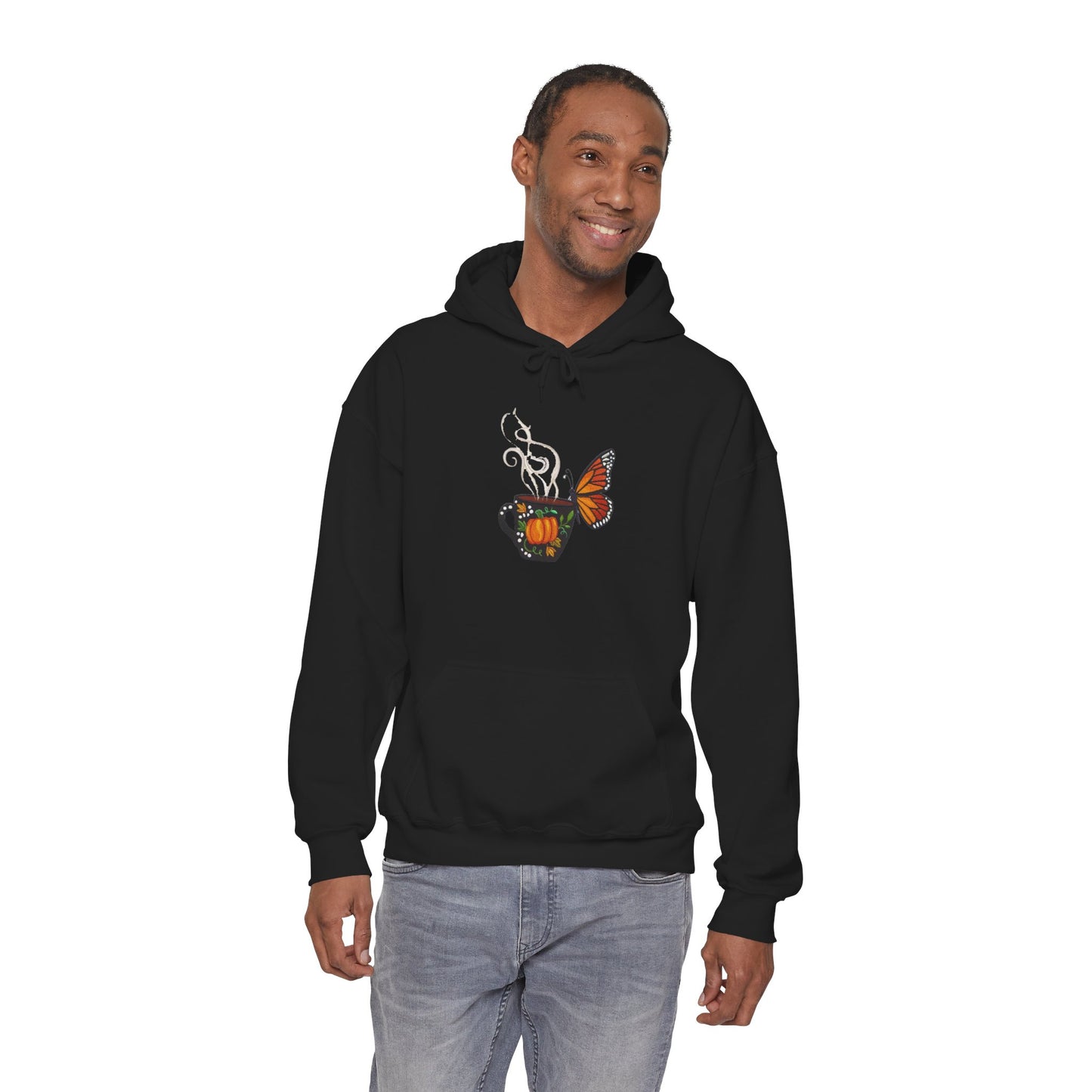 Coffee Break Butterfly Embroidery Design hoodie