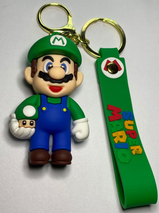 Luigi and Super Mario Themed Keychain