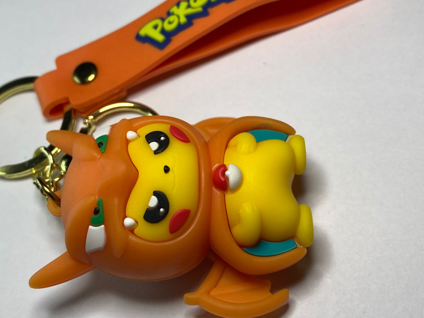 Pikachu in Charizard Costume Keychain