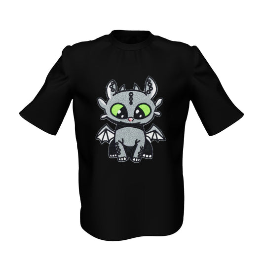 Dragon toothless  embroidery design Premium Oversized T-Shirt