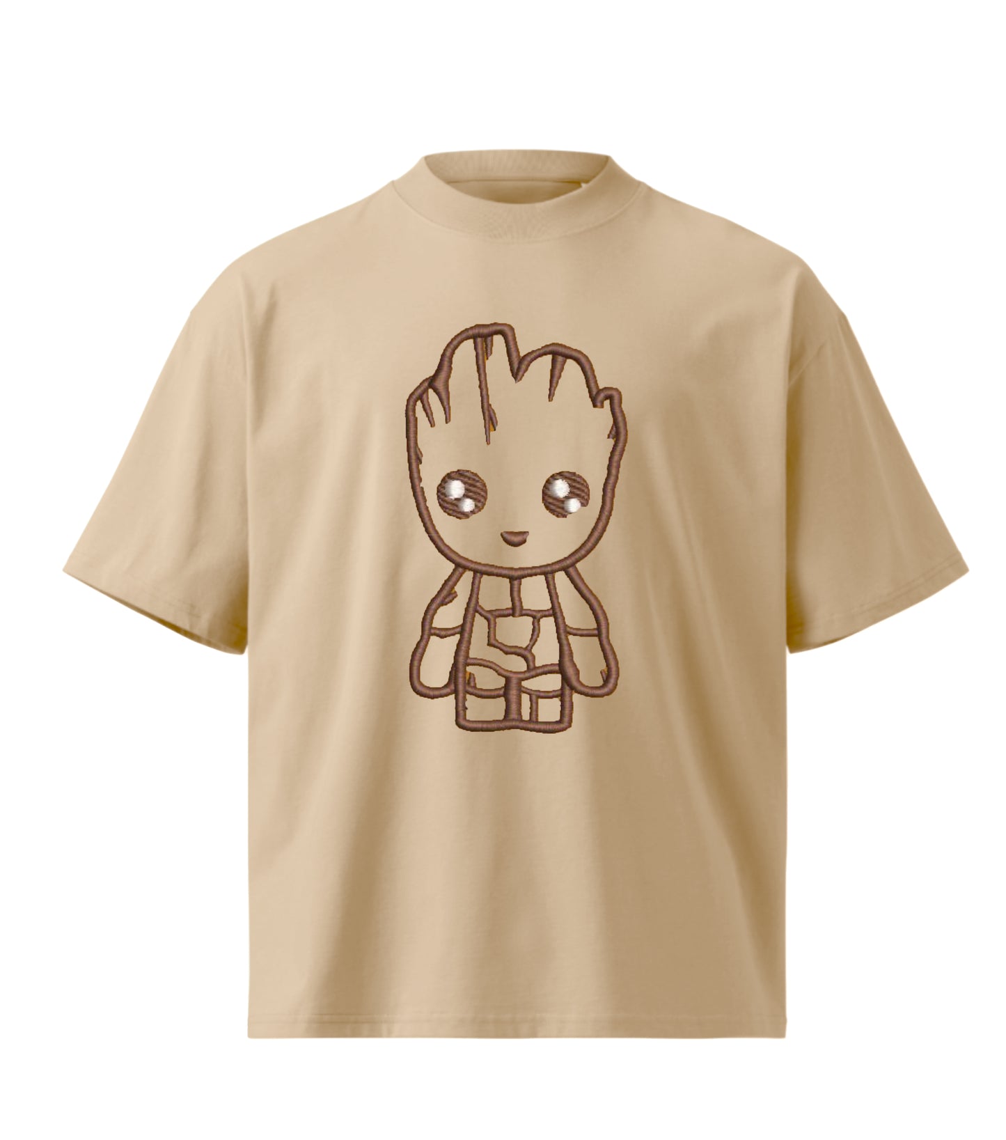 Little Groot  embroidery design Premium Oversized T-Shirt