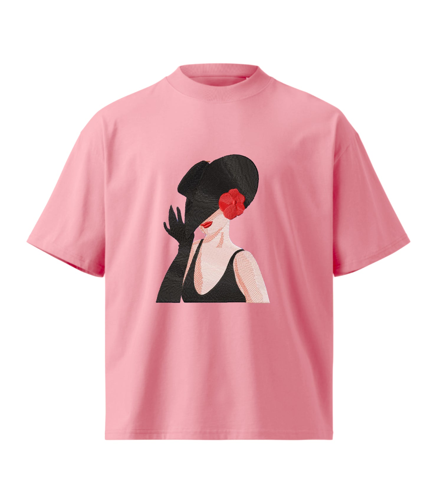 Lorraine Dell Woo  embroidery design Premium Oversized T-Shirt