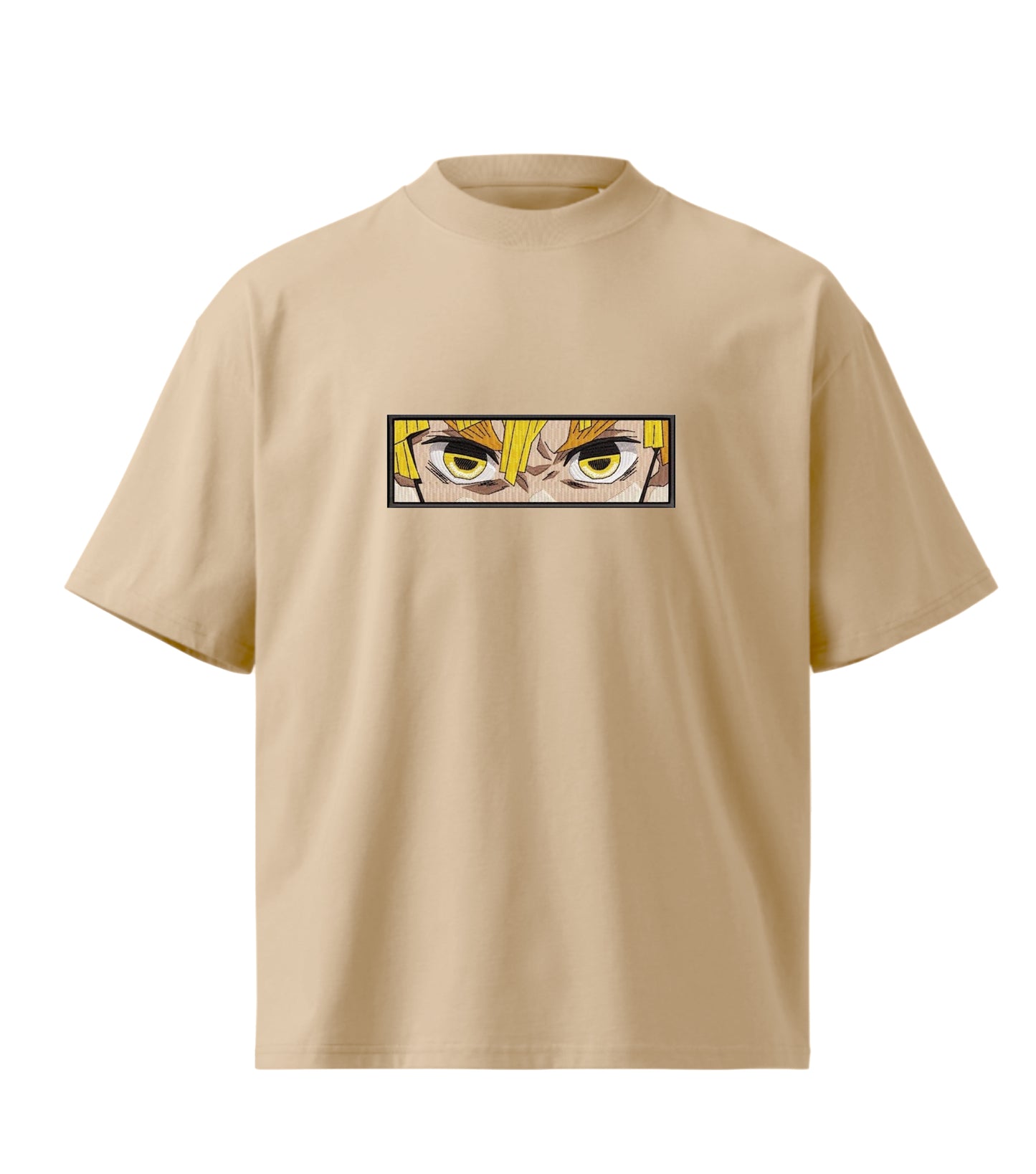 Demon Slayer Zenitsu Eyes Premium Oversized T-Shirt in  Cotton embroidery design