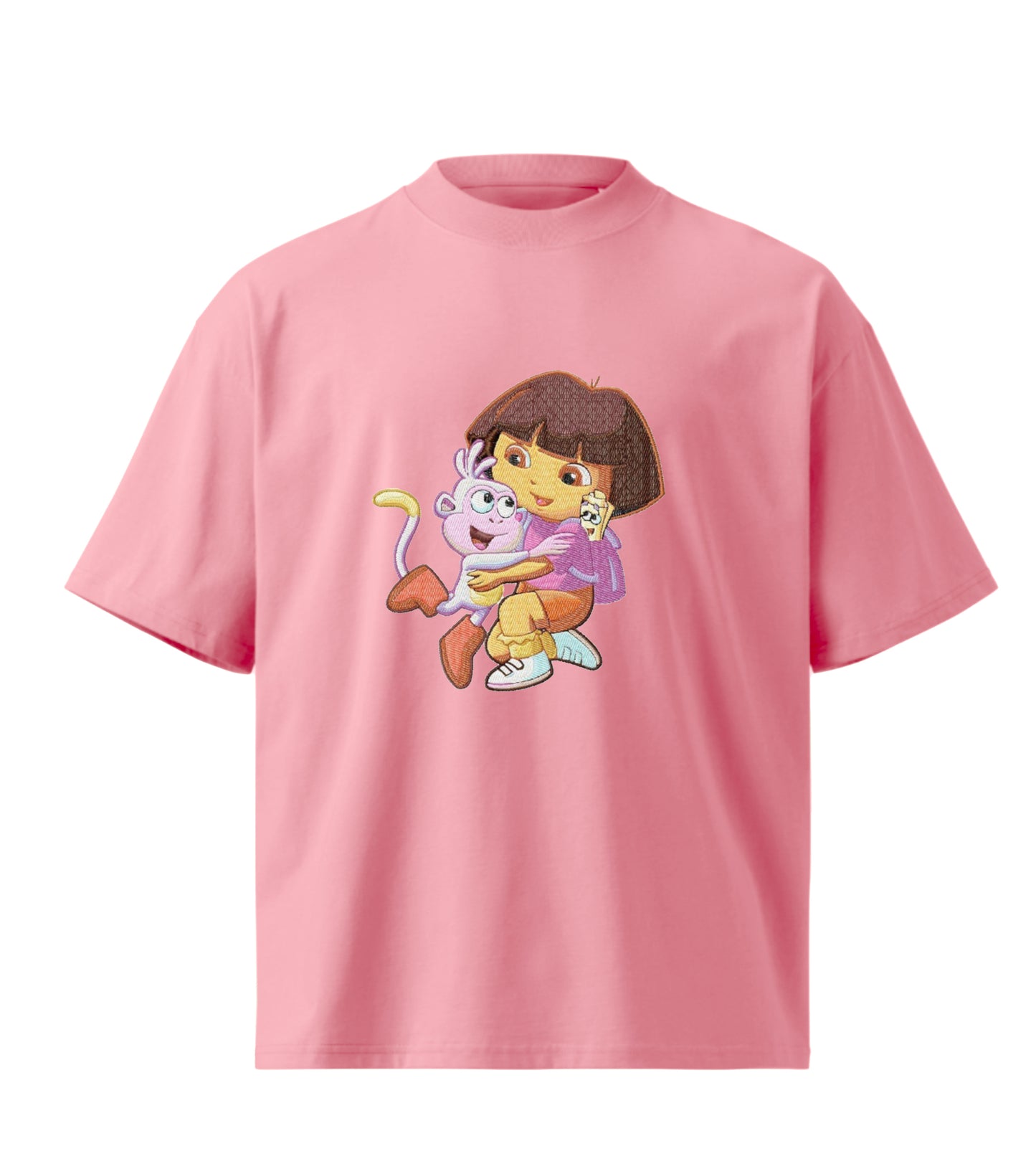 Dora  embroidery design Premium Oversized T-Shirt