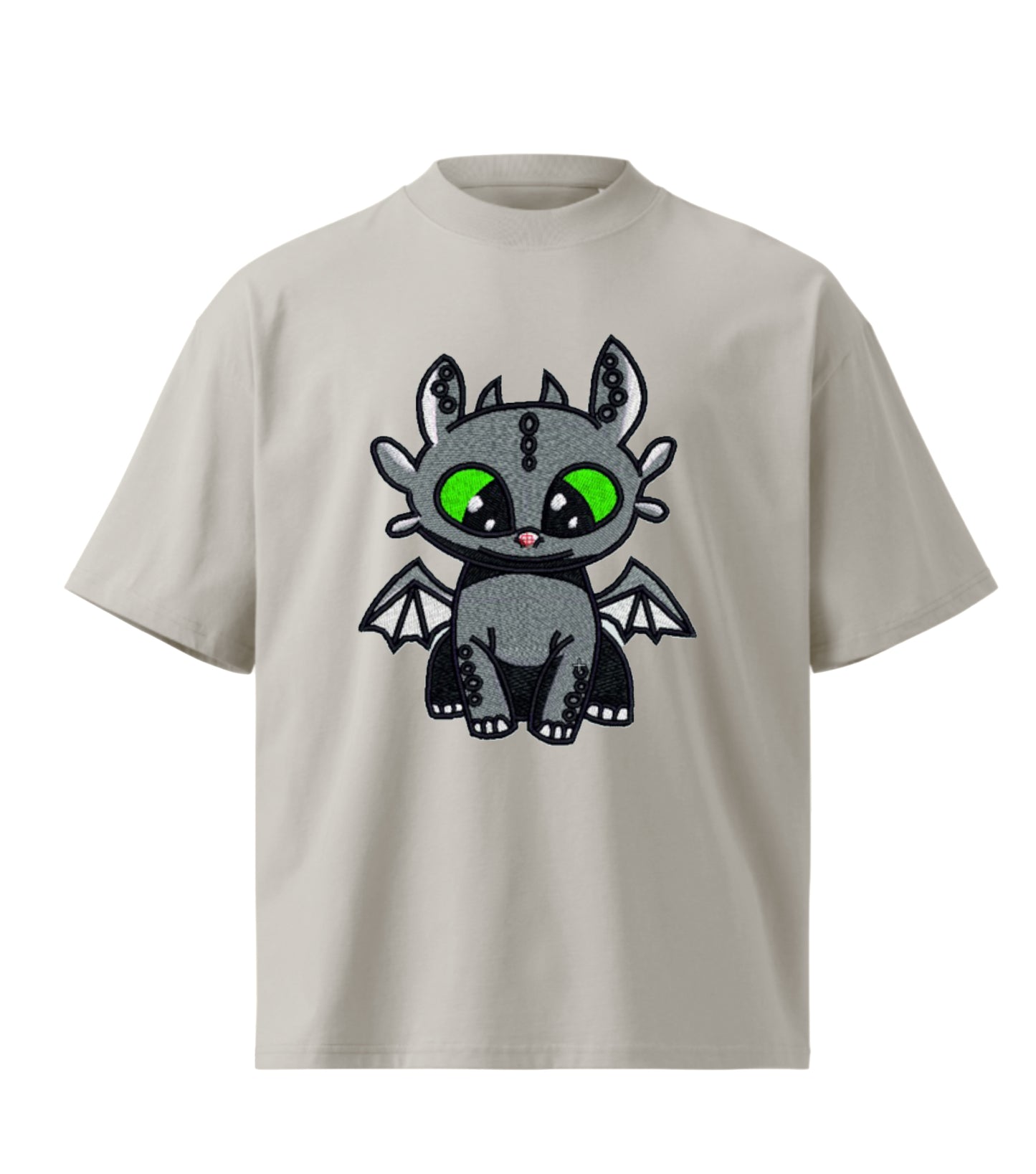 Dragon toothless  embroidery design Premium Oversized T-Shirt