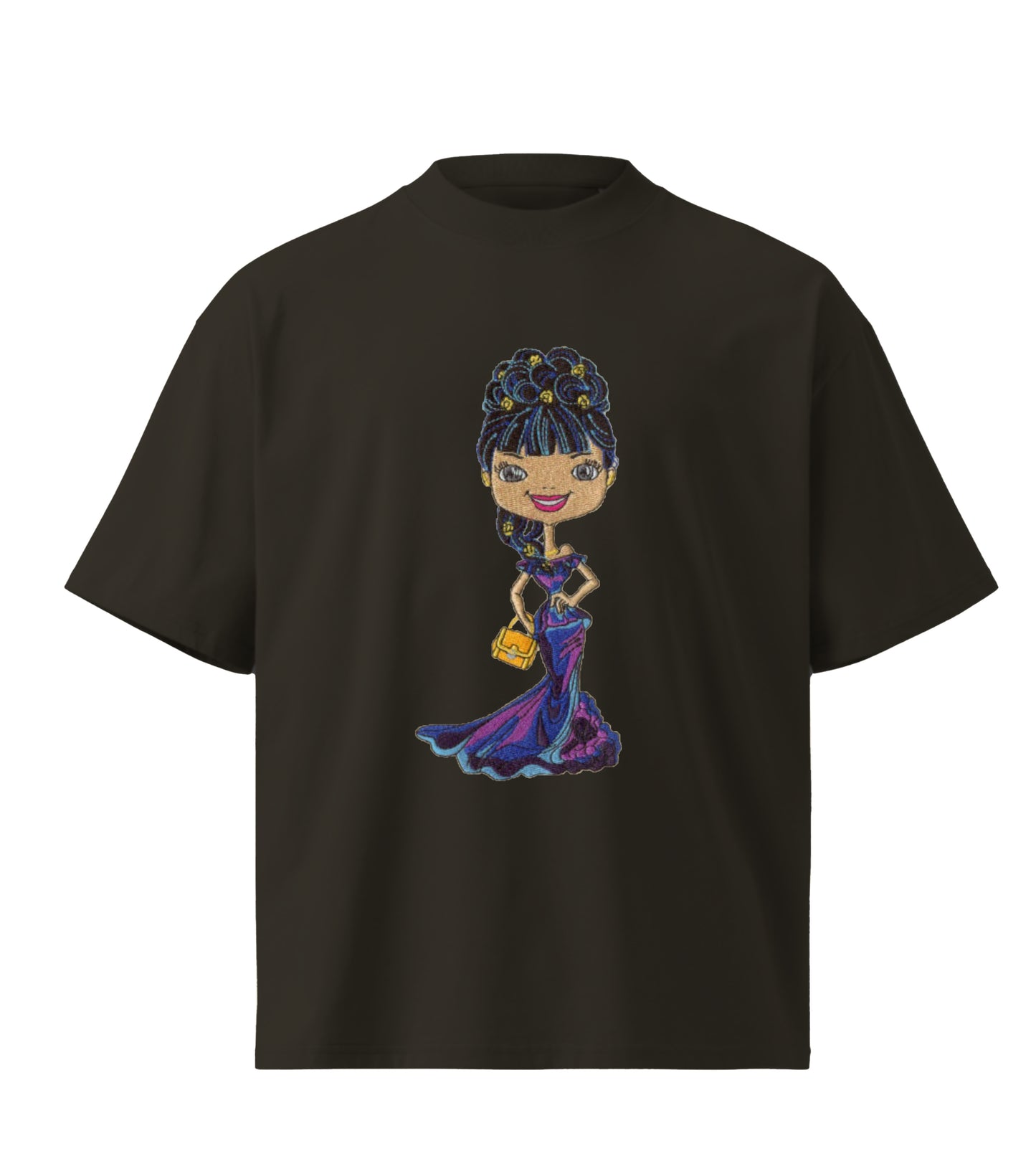 Garotas Modelos embroidery design Premium Oversized T-Shirt