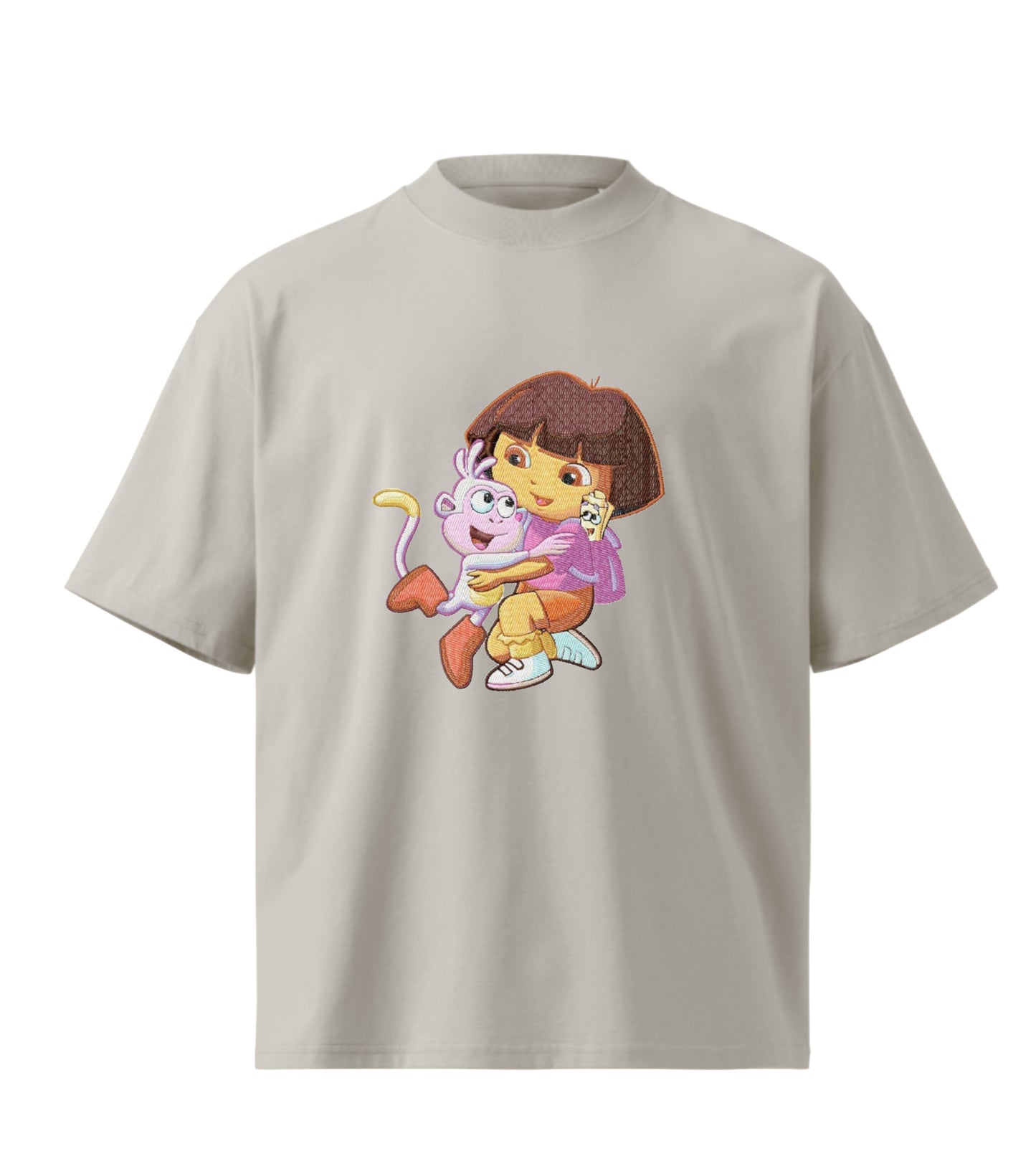 Dora  embroidery design Premium Oversized T-Shirt