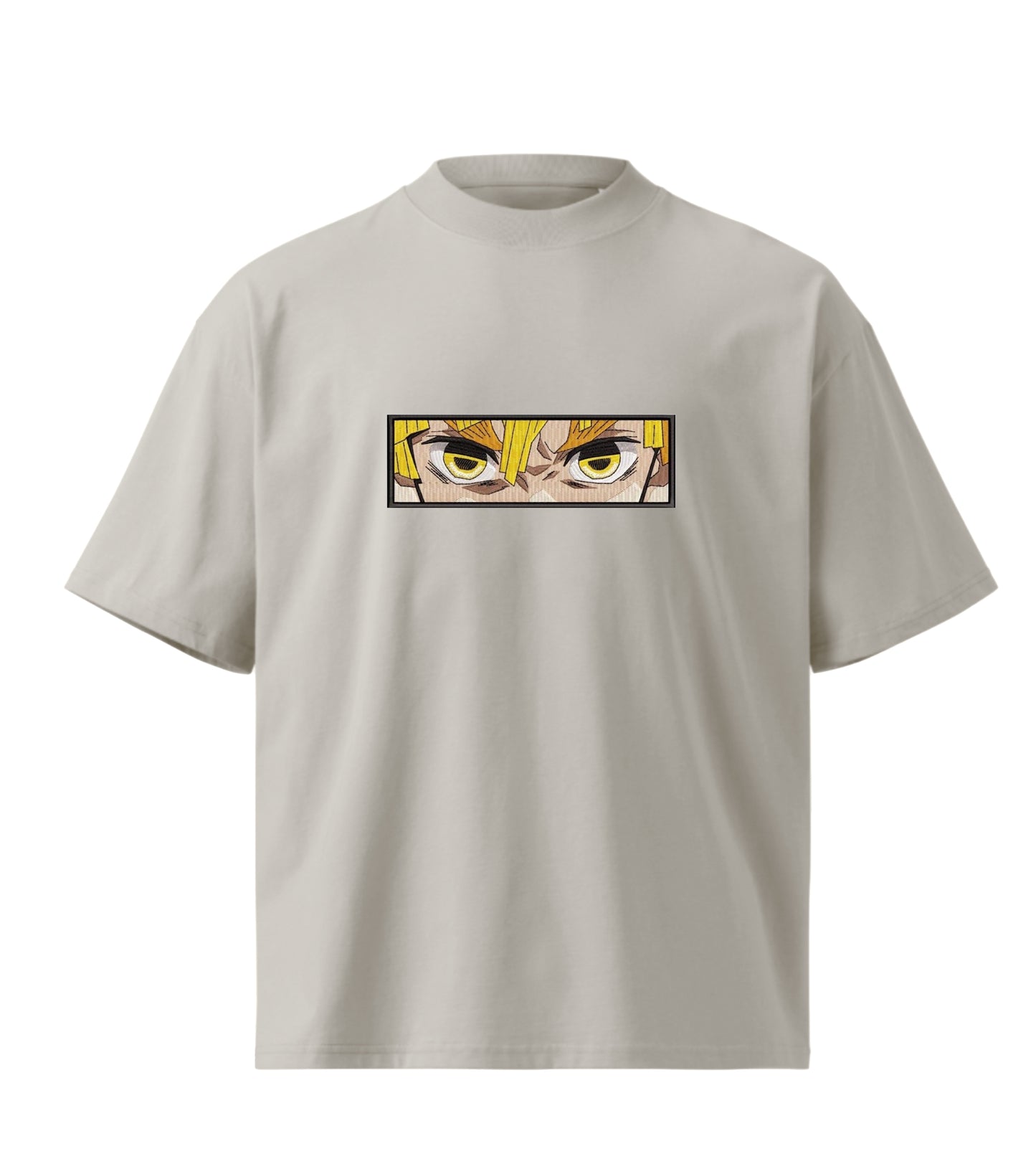 Demon Slayer Zenitsu Eyes Premium Oversized T-Shirt in  Cotton embroidery design