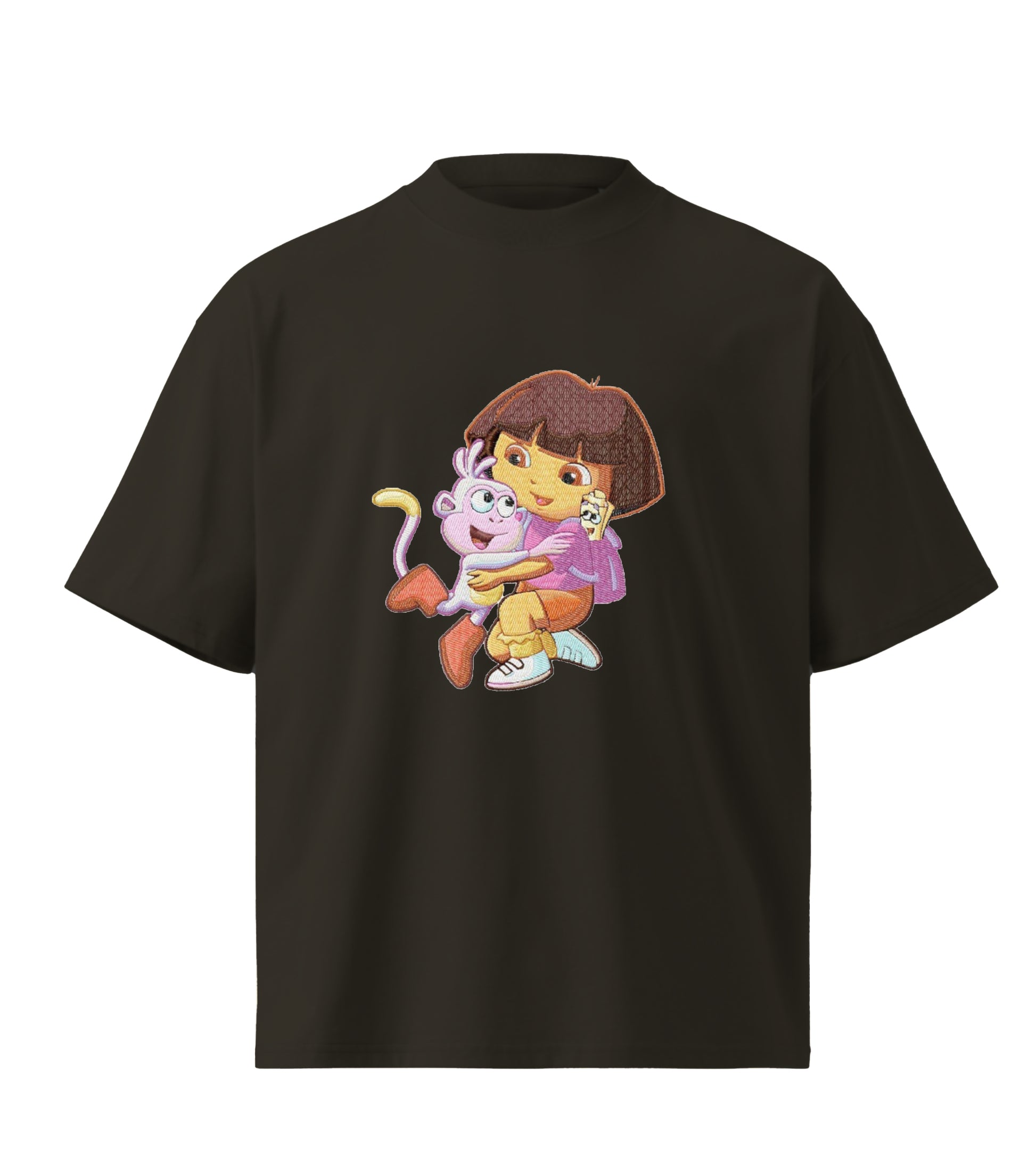 Dora  embroidery design Premium Oversized T-Shirt