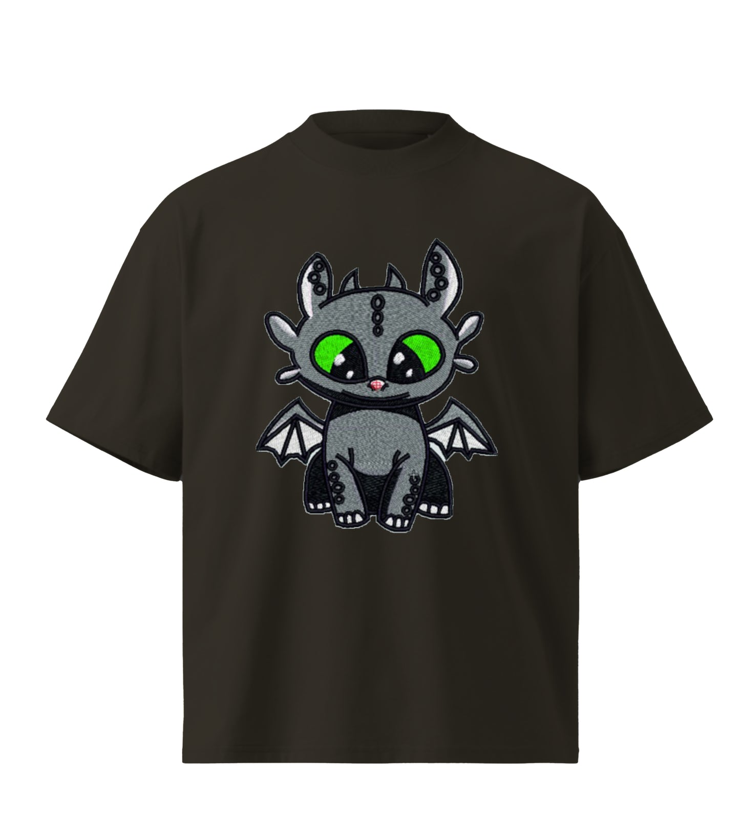 Dragon toothless  embroidery design Premium Oversized T-Shirt