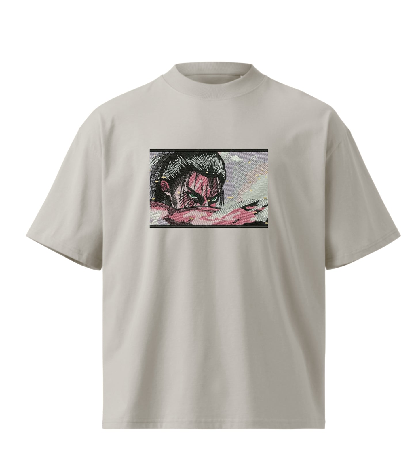 Eren Cuadro  embroidery design Premium Oversized T-Shirt