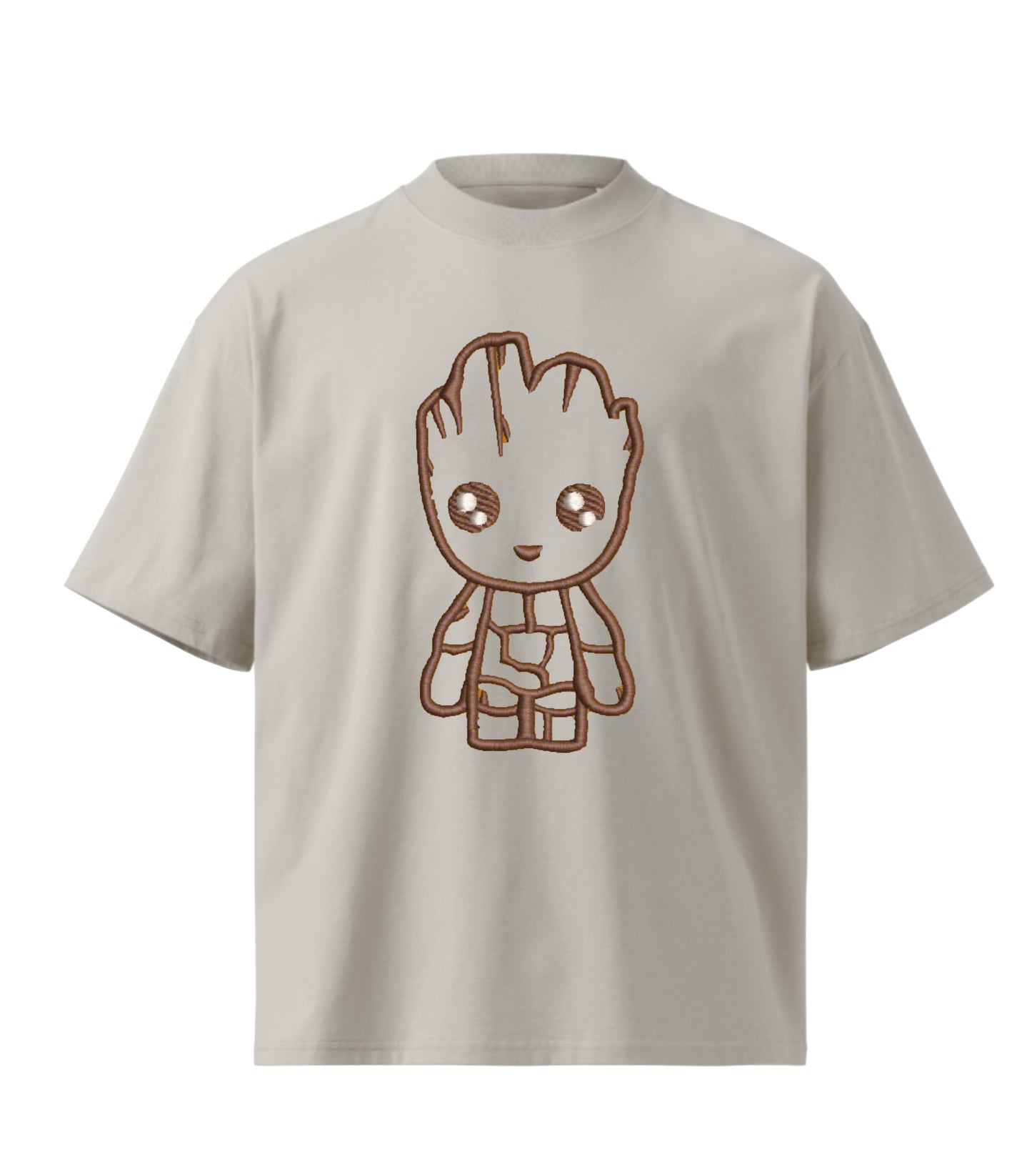 Little Groot  embroidery design Premium Oversized T-Shirt
