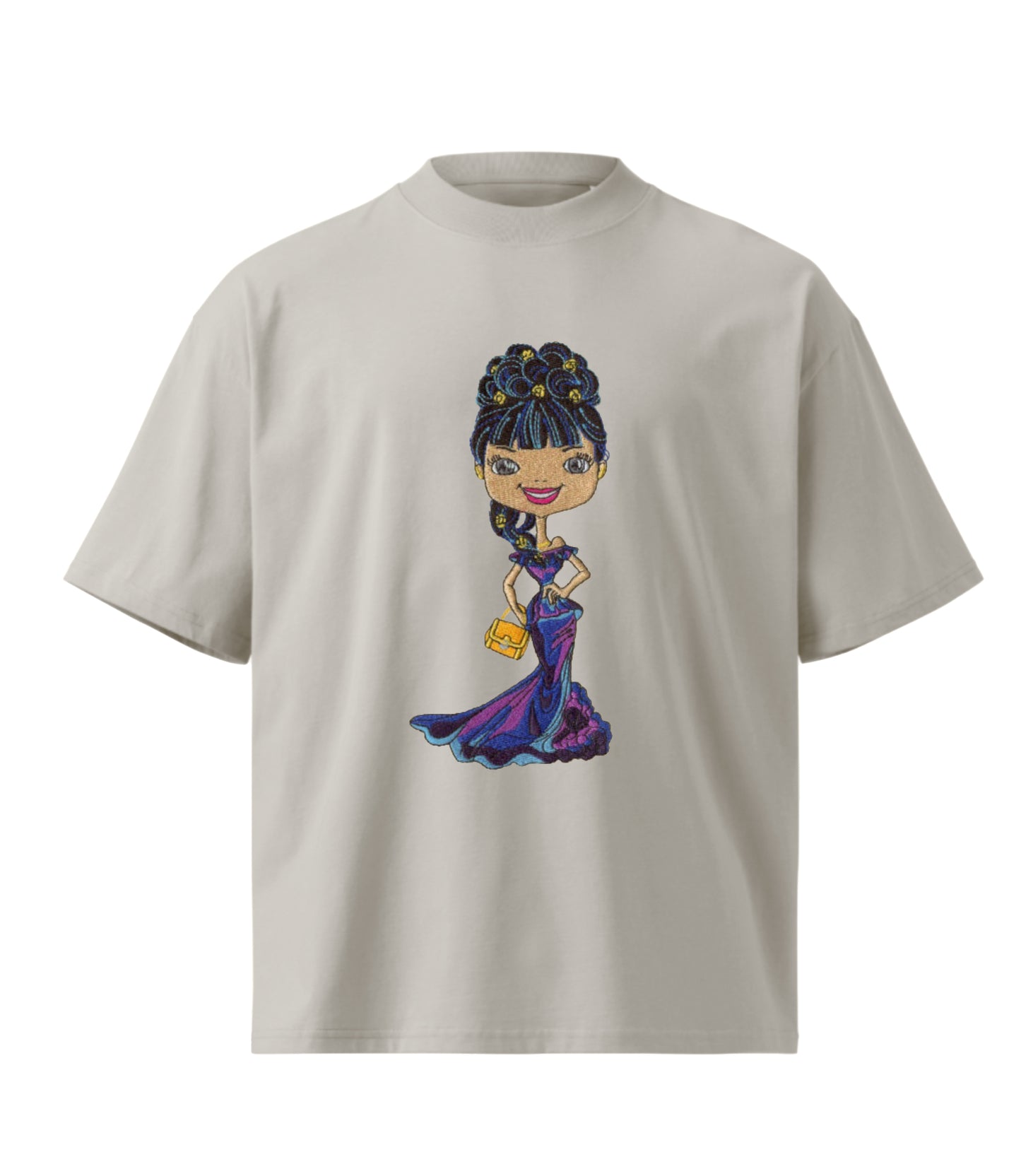 Garotas Modelos embroidery design Premium Oversized T-Shirt