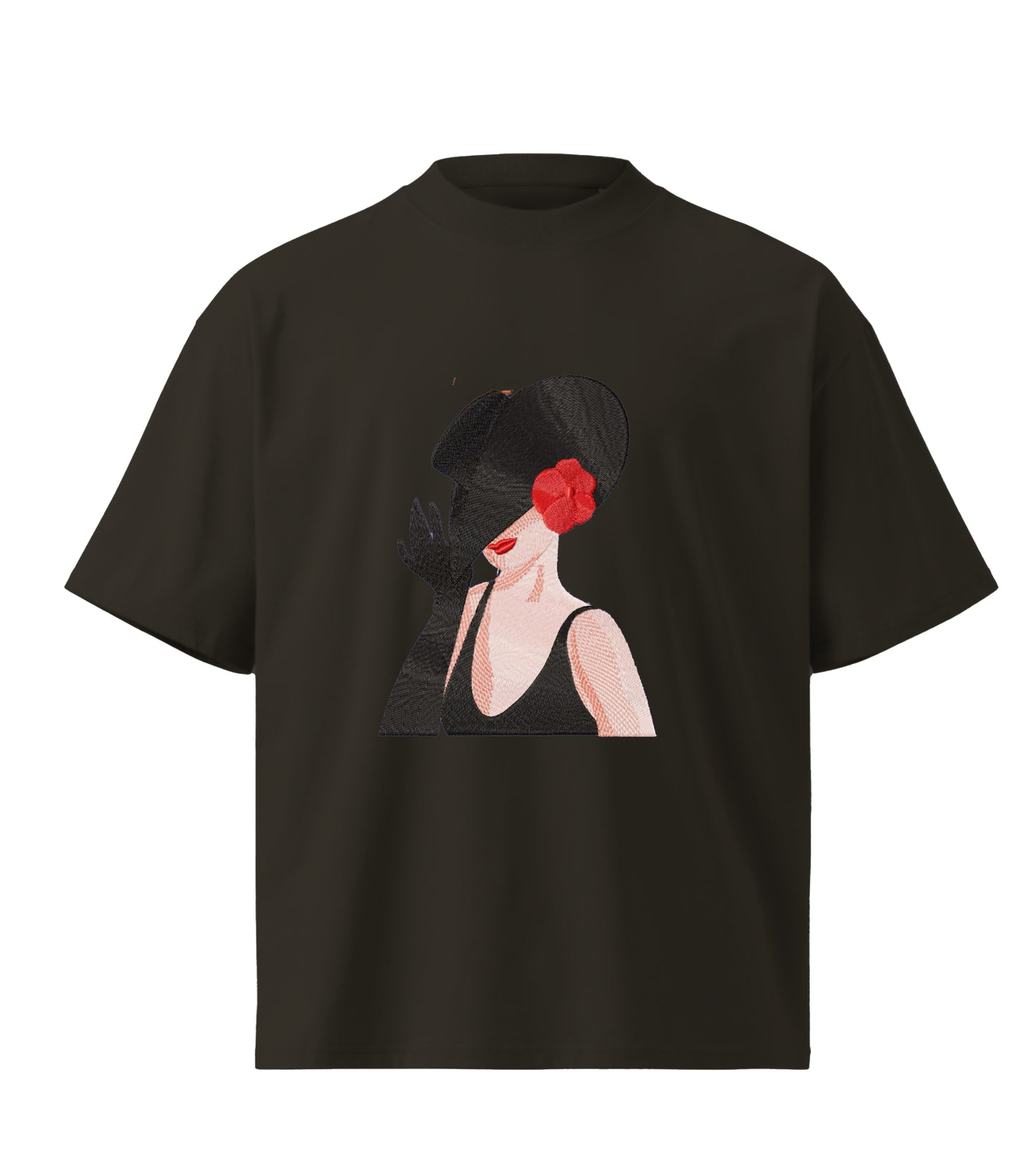 Lorraine Dell Woo  embroidery design Premium Oversized T-Shirt