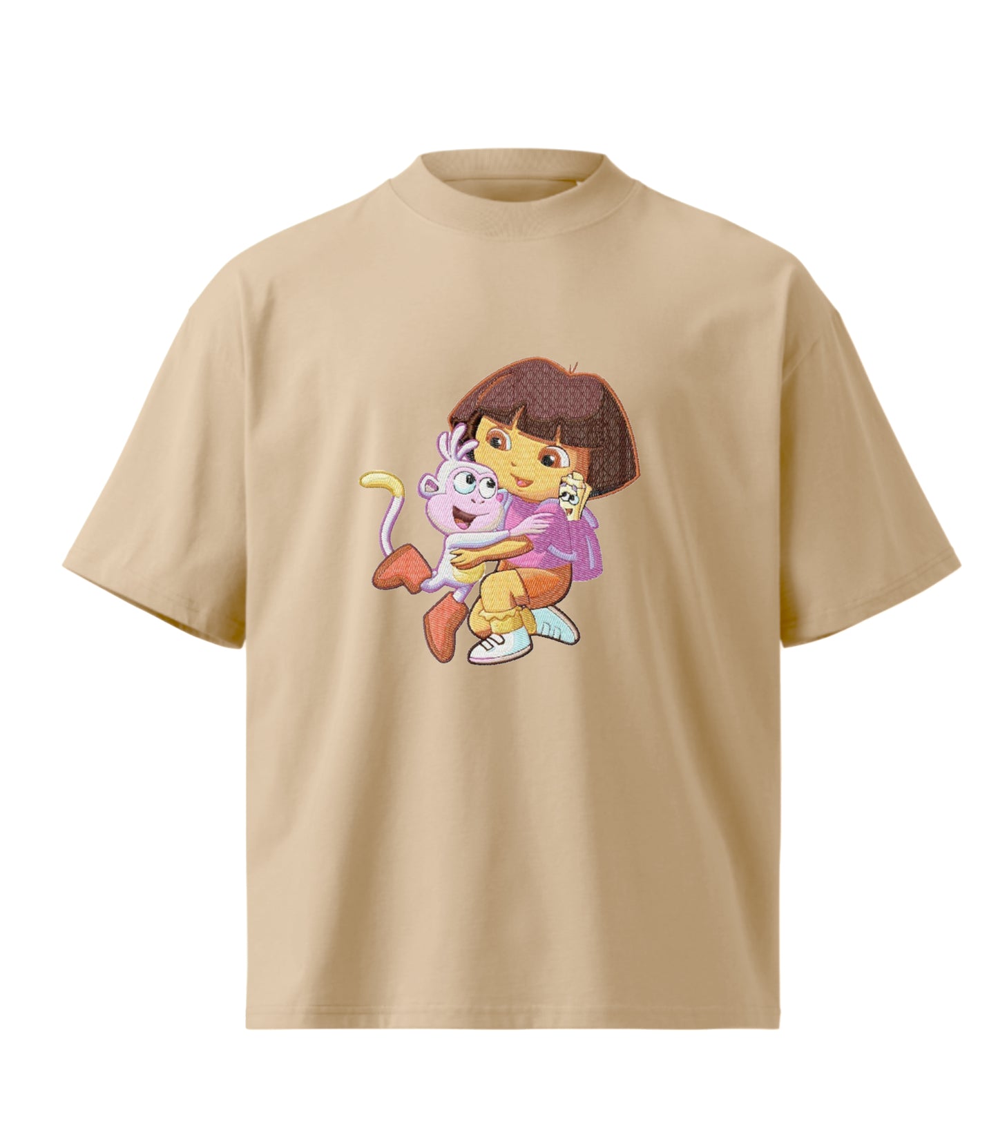Dora  embroidery design Premium Oversized T-Shirt