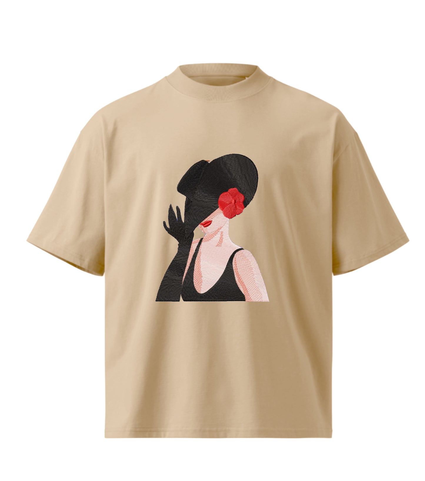 Lorraine Dell Woo  embroidery design Premium Oversized T-Shirt