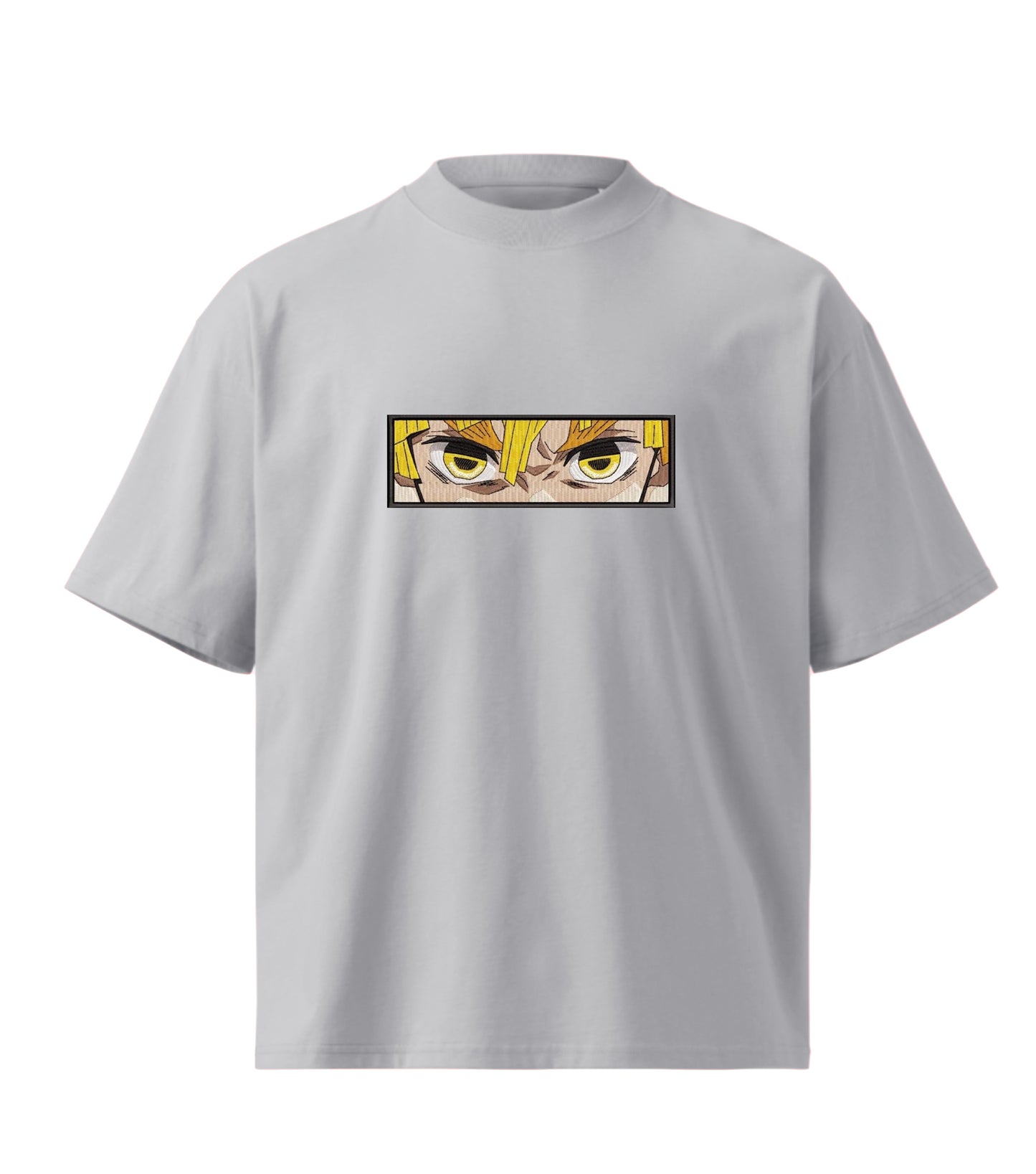 Demon Slayer Zenitsu Eyes Premium Oversized T-Shirt in  Cotton embroidery design