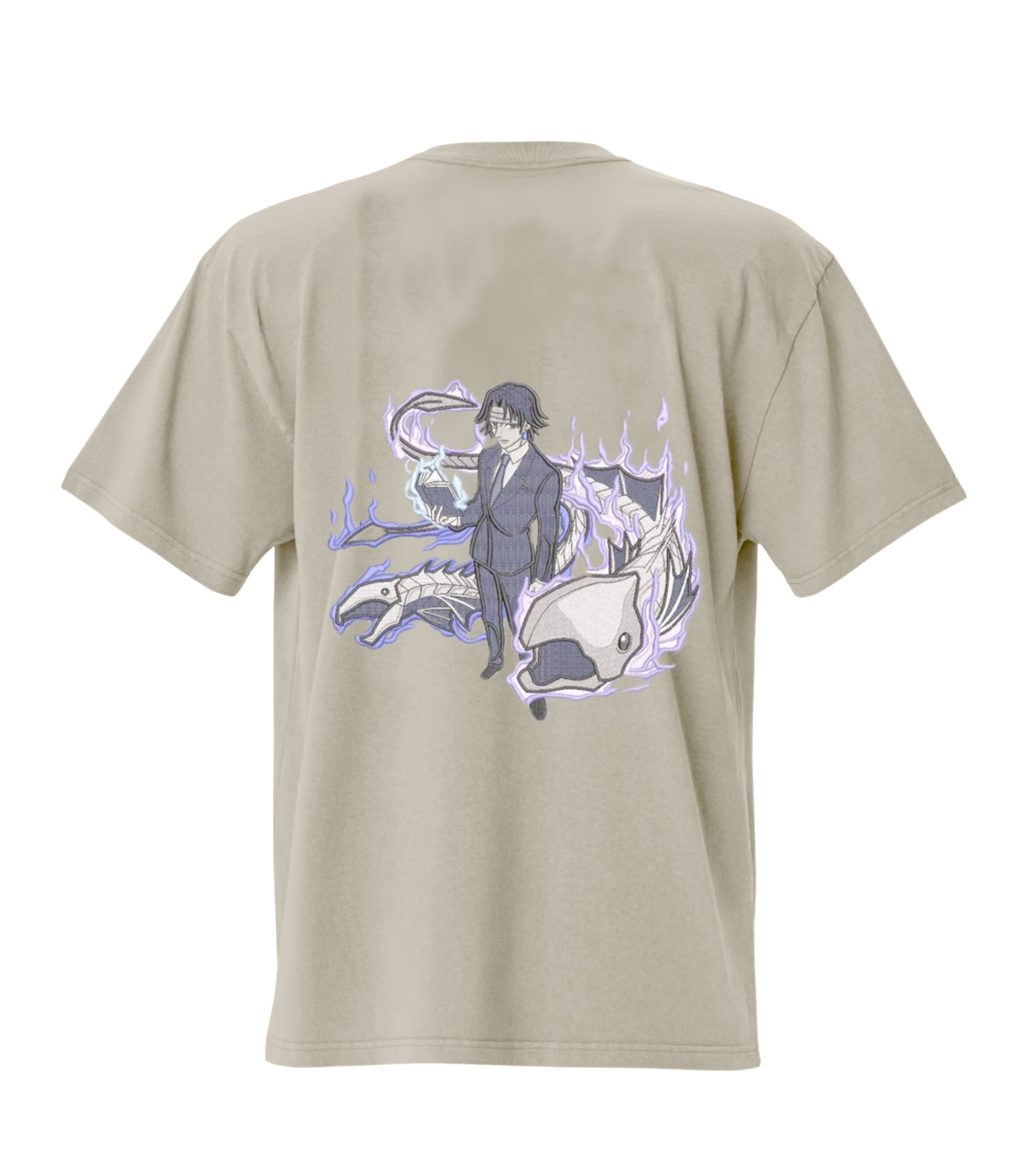 Hunter X Hunter Premium Embroidery Design Oversized T-Shirt in 210 GSM Cotton