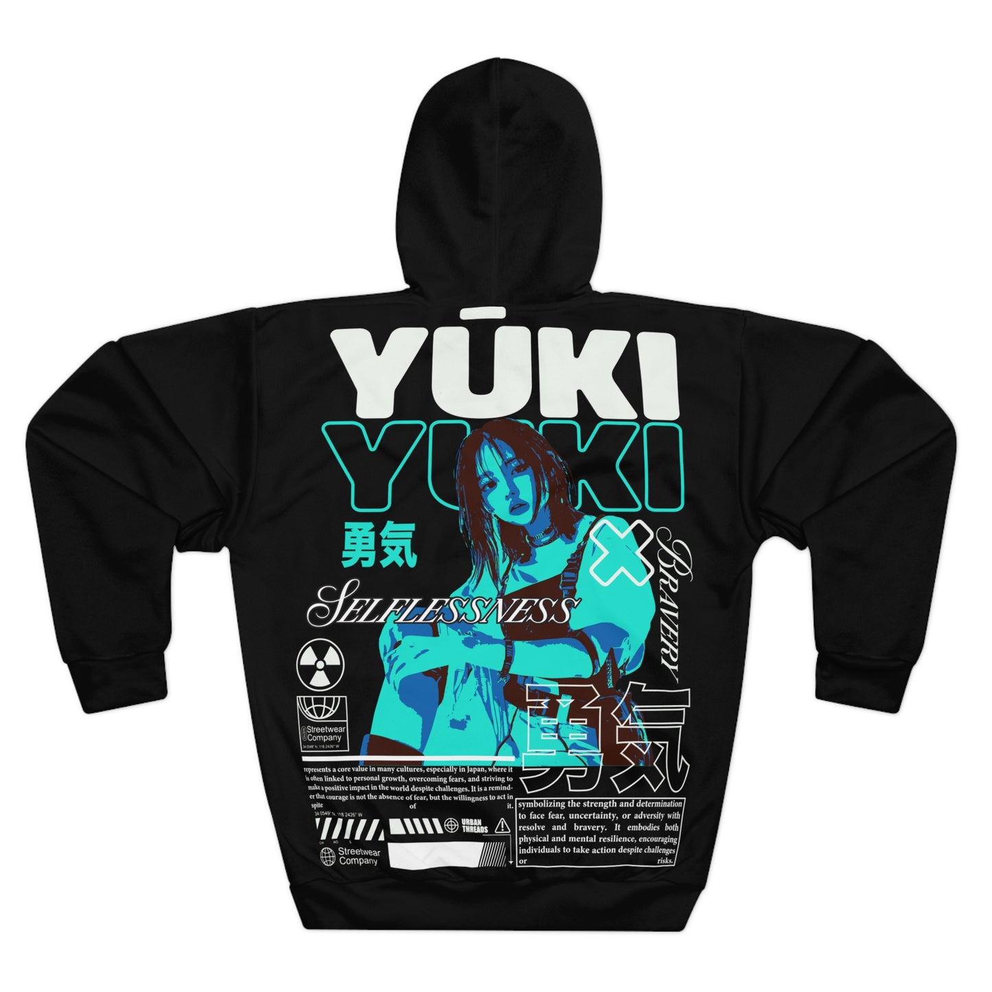Japanese Hoodie  Art Print, Yuki Digital Poster