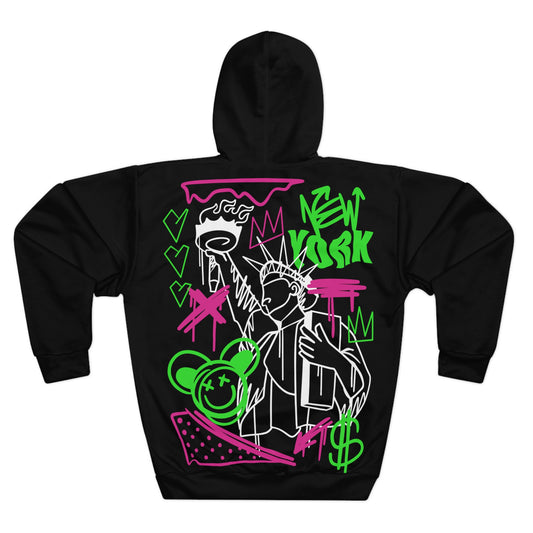 New York City graffiti-style graphic print Hoodie