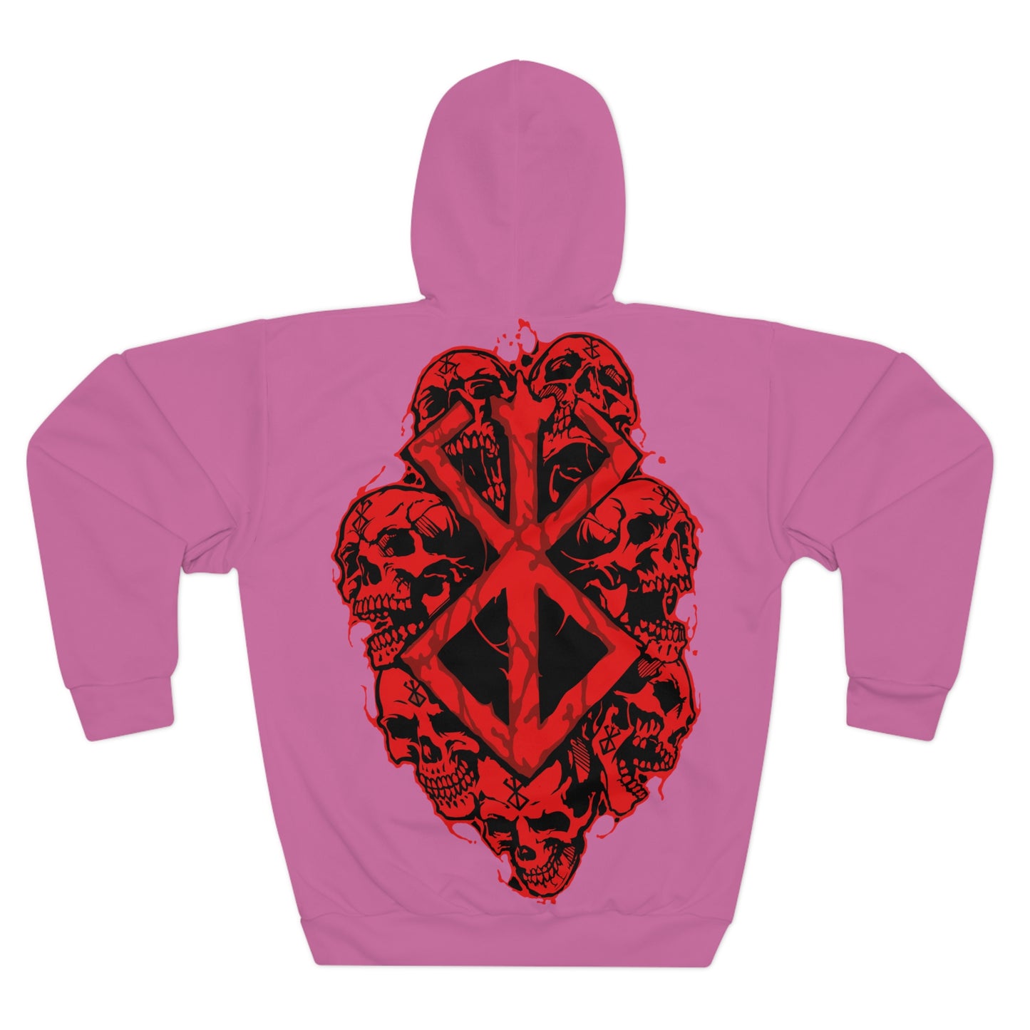 Bold red graphic on the back based on the Berserk manga and anime series Hoodie