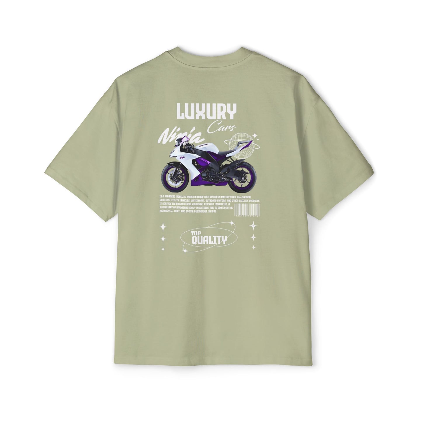 "LUXURY," "Nicia Cars," and "TOP QUALITY," Oversized T-Shirt