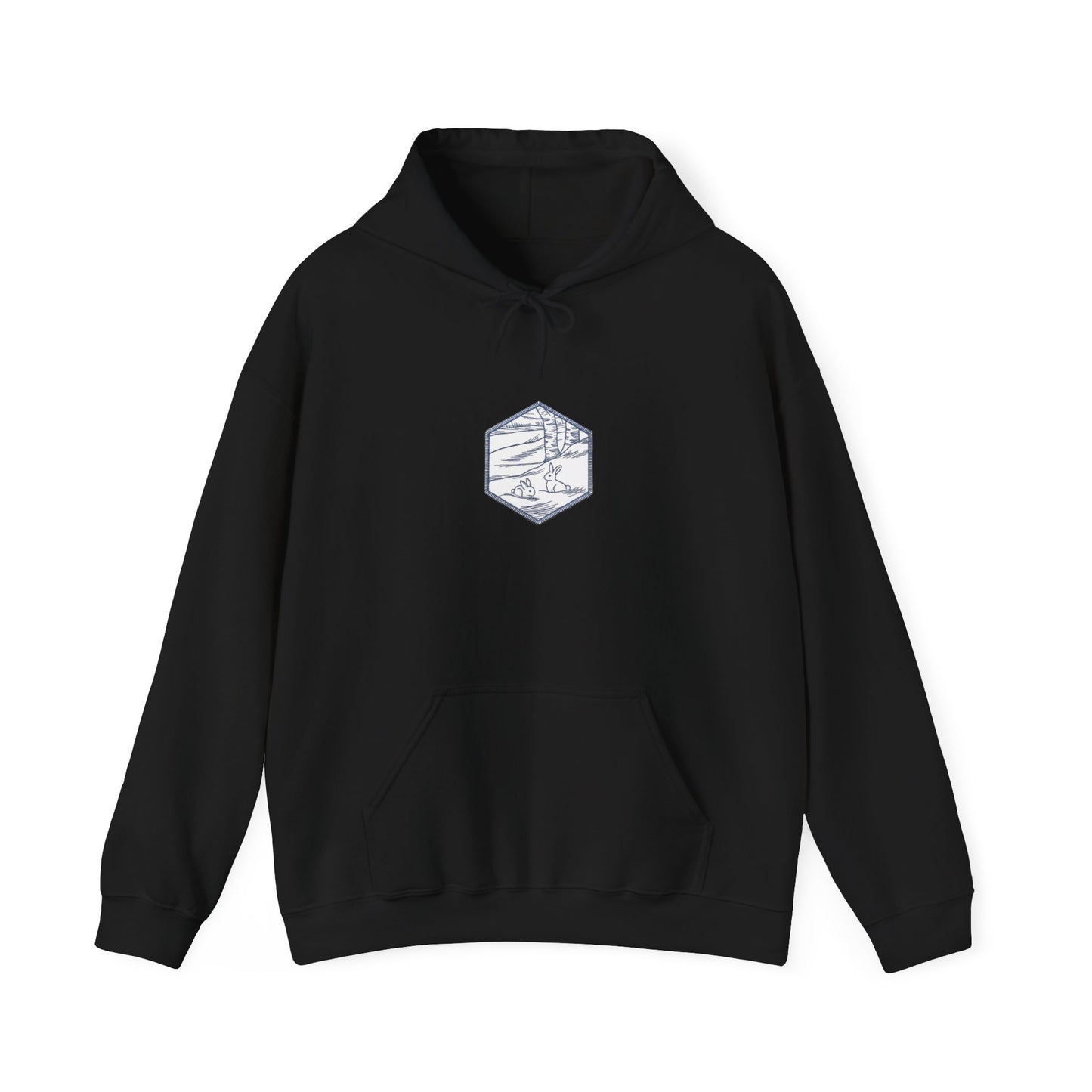 Hexagon Winter Scene Coaster  Embroidery Design hoodie