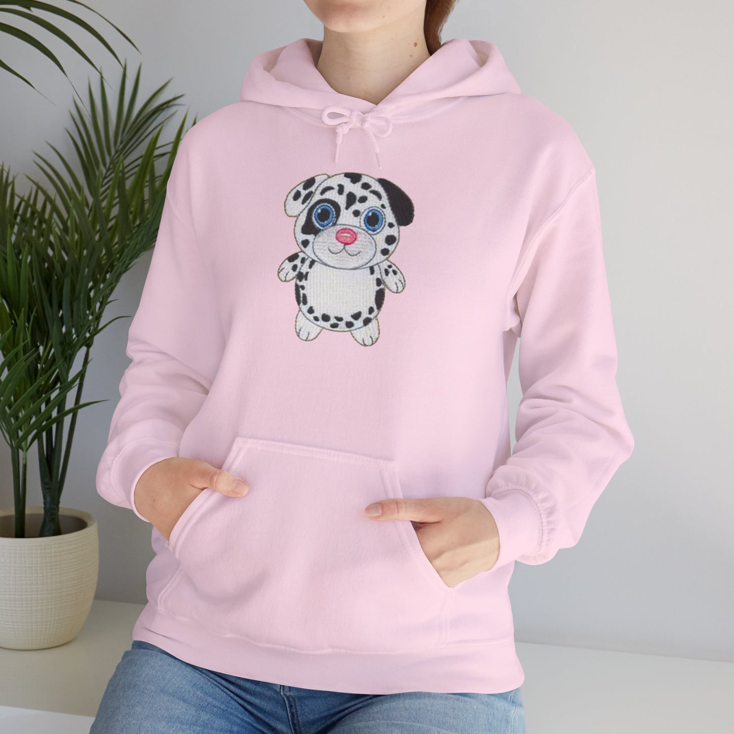 cartoon-style Dalmatian puppy Embroidery Design hoodie