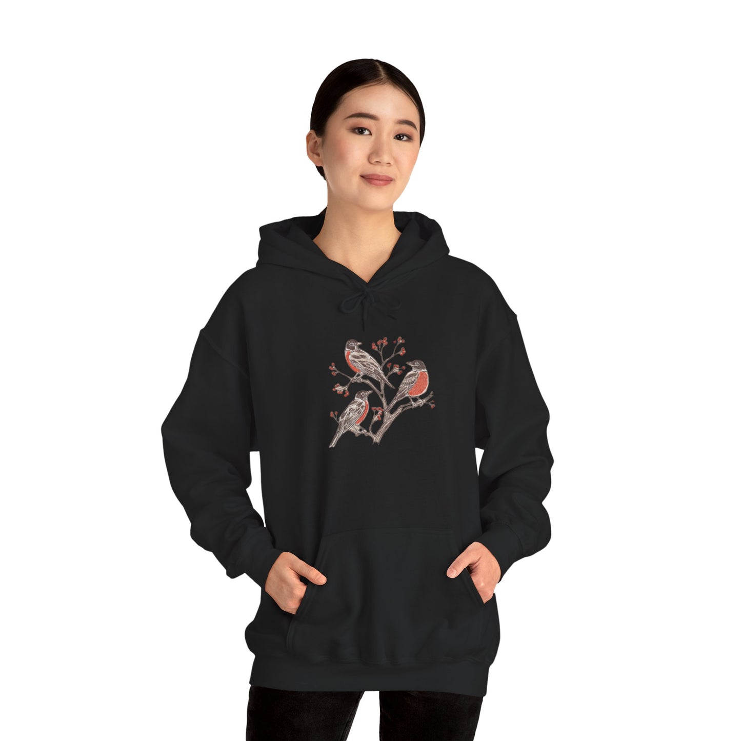 Wonderful birds design  Embroidery Design hoodie