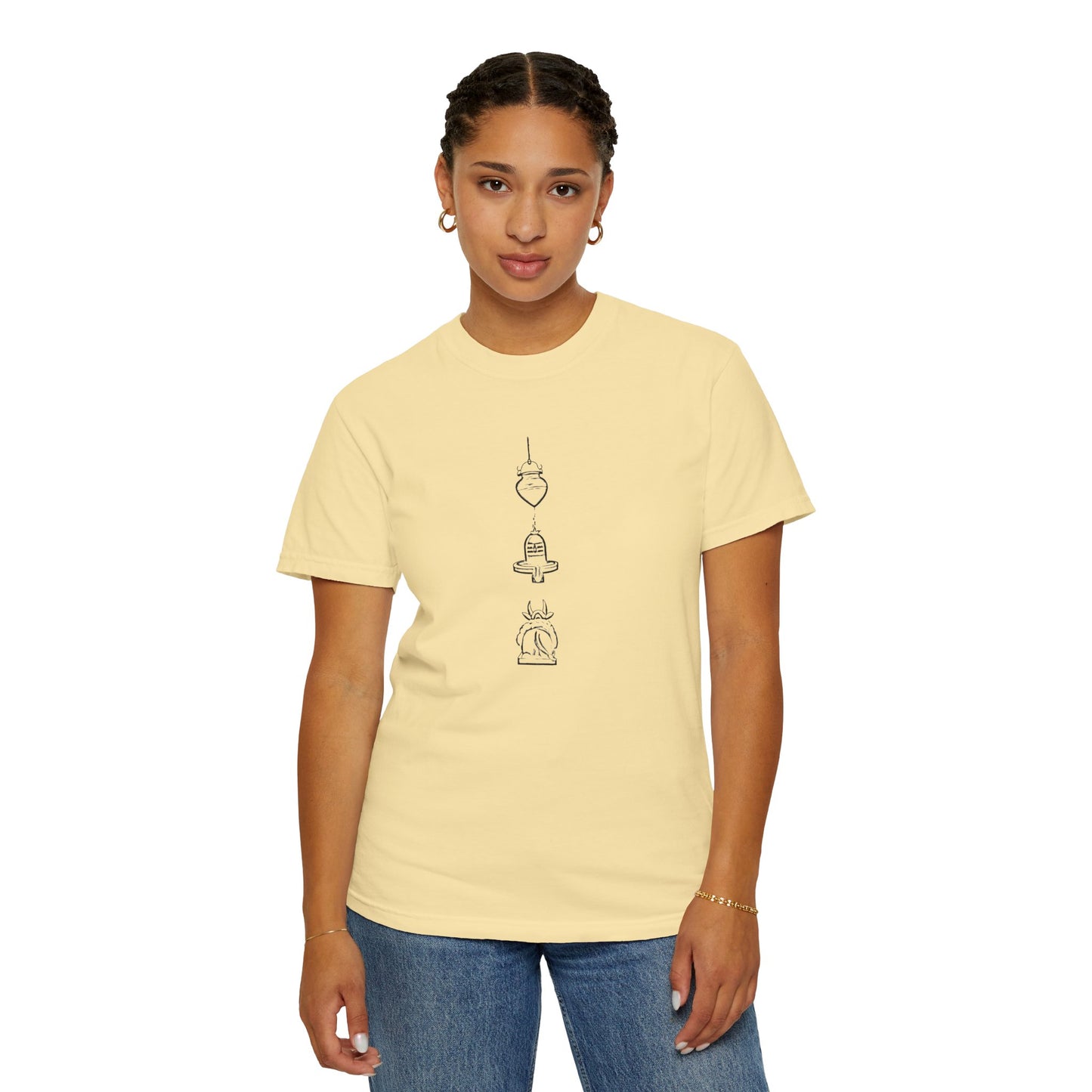 Trio Divine Symbols Embroidered Oversize T-Shirt