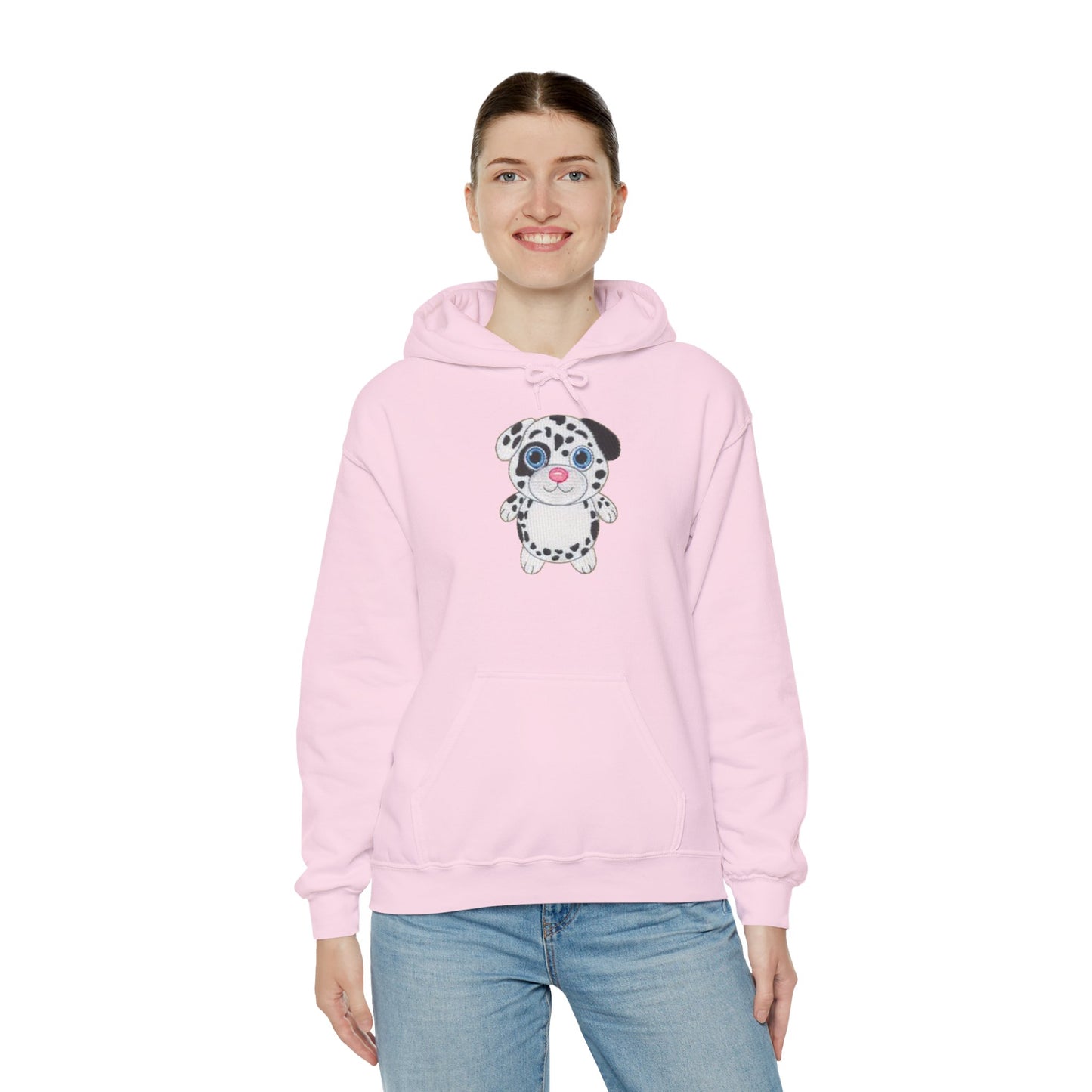 cartoon-style Dalmatian puppy Embroidery Design hoodie