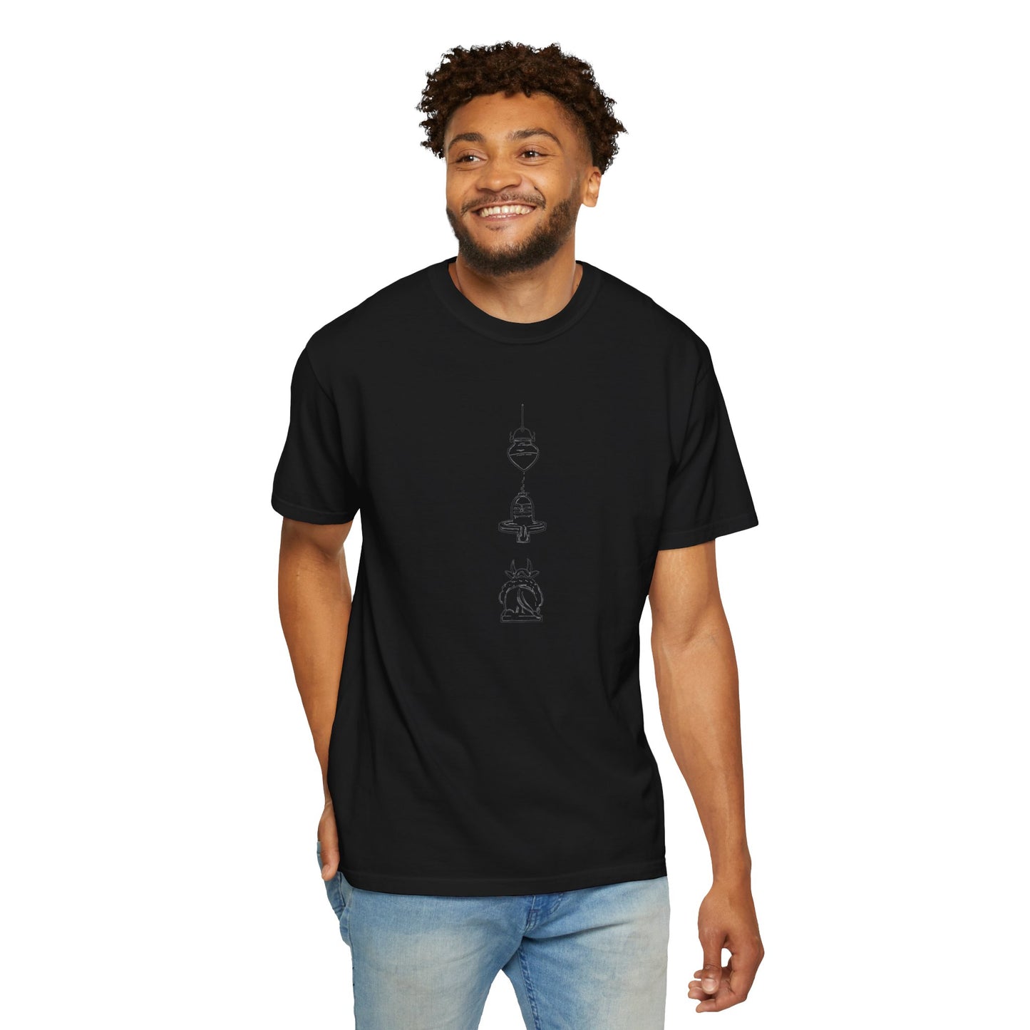 Trio Divine Symbols Embroidered Oversize T-Shirt