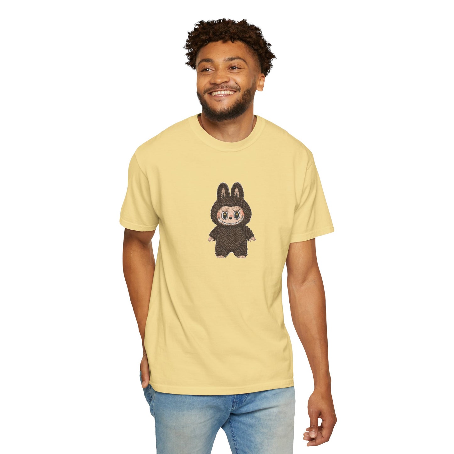Cute Bunny Character Embroidered T-Shirt – Oversized Premium Cotton