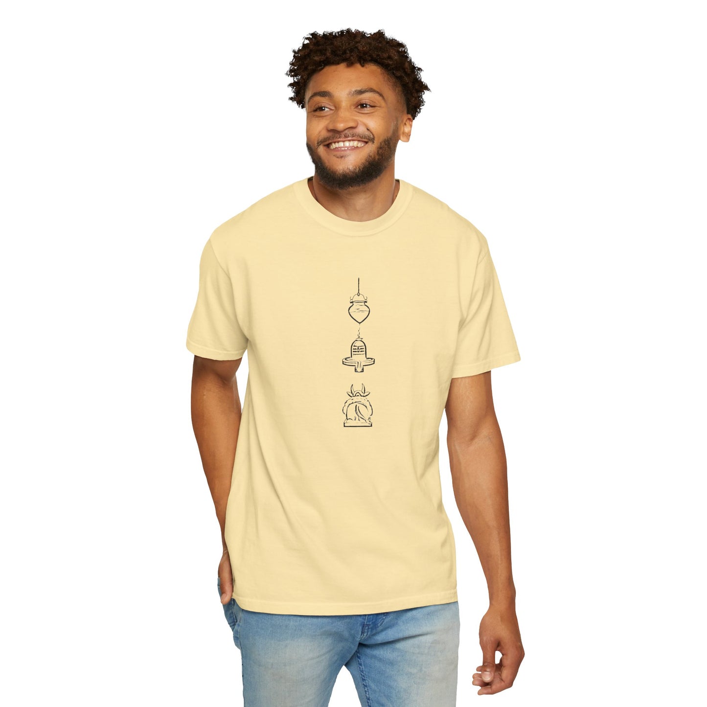 Trio Divine Symbols Embroidered Oversize T-Shirt