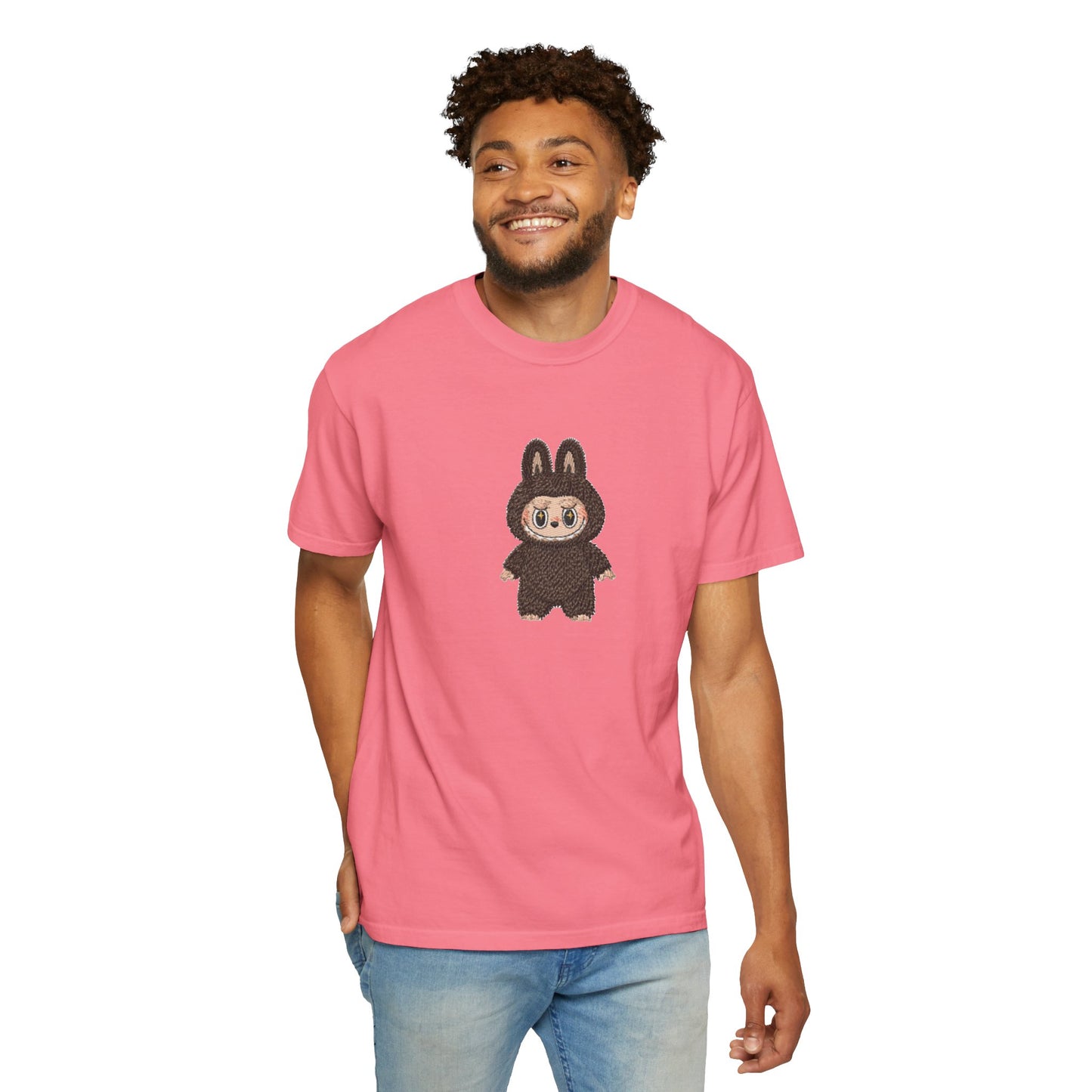 Cute Bunny Character Embroidered T-Shirt – Oversized Premium Cotton